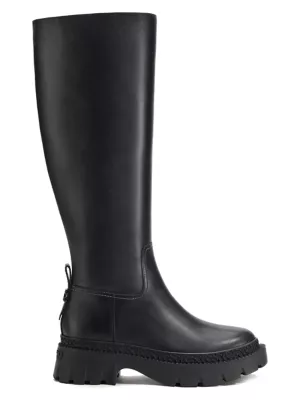 Brunello Cucinelli Kids chain-link detail tall boots - Black