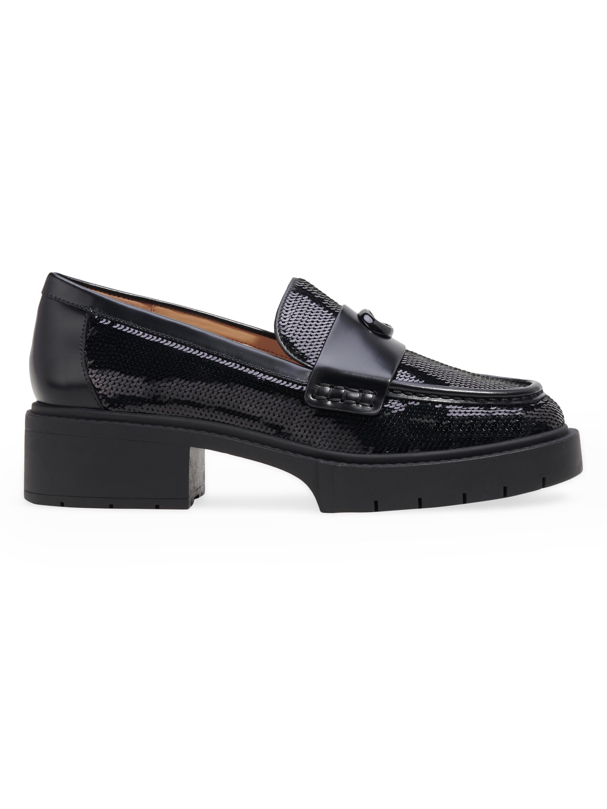 COACH Leah 40MM Sequin Loafers | Saks Fifth Avenue