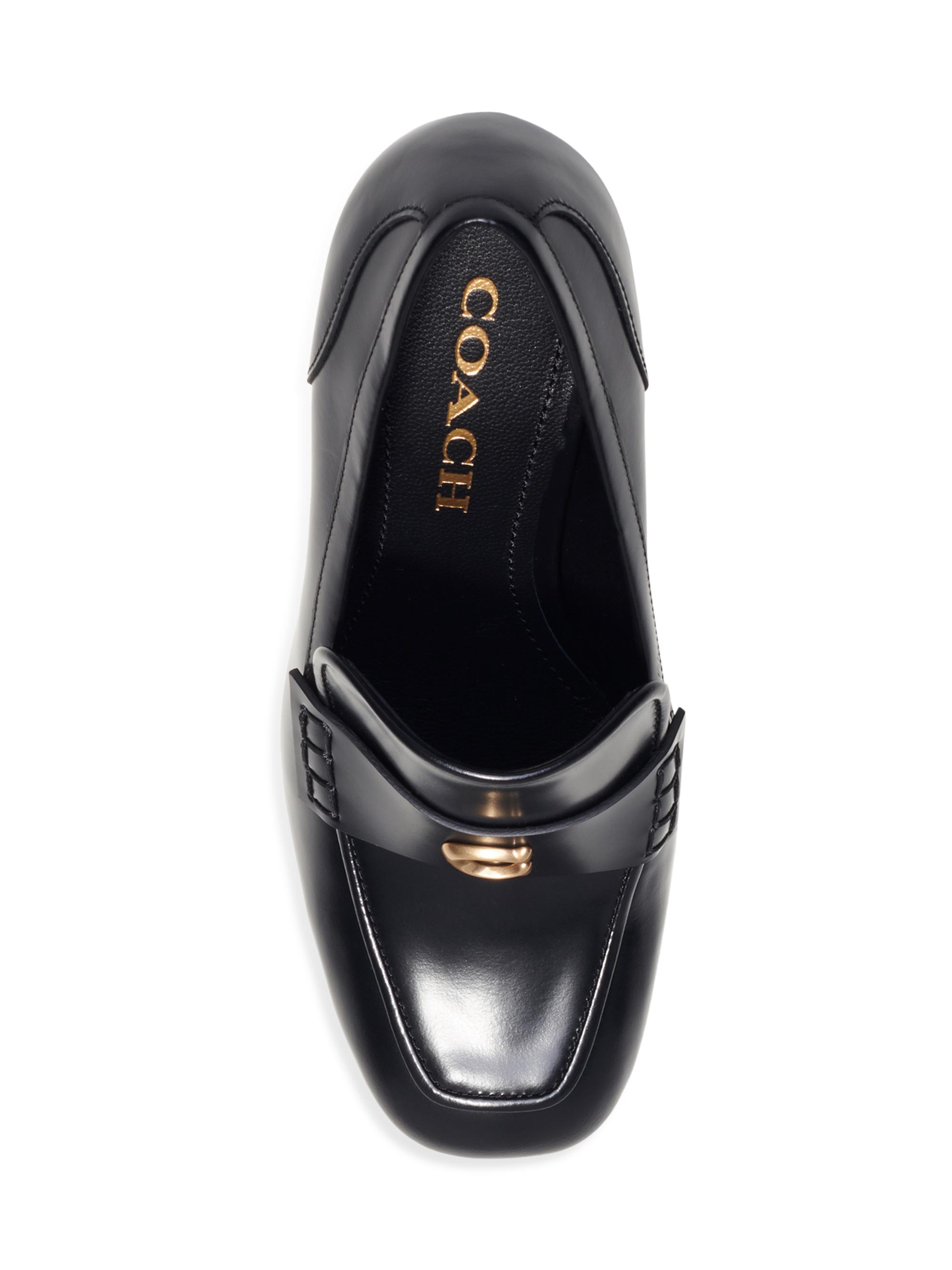COACH Ilyse 120MM Leather Platform Loafers Saks Fifth Avenue