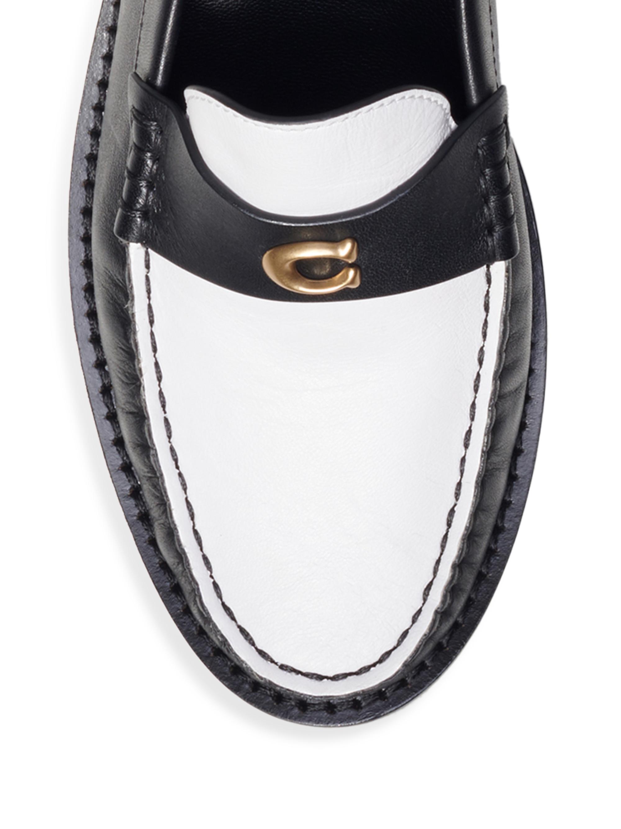 COACH Jolene Colorblocked Leather Loafers | Saks Fifth Avenue