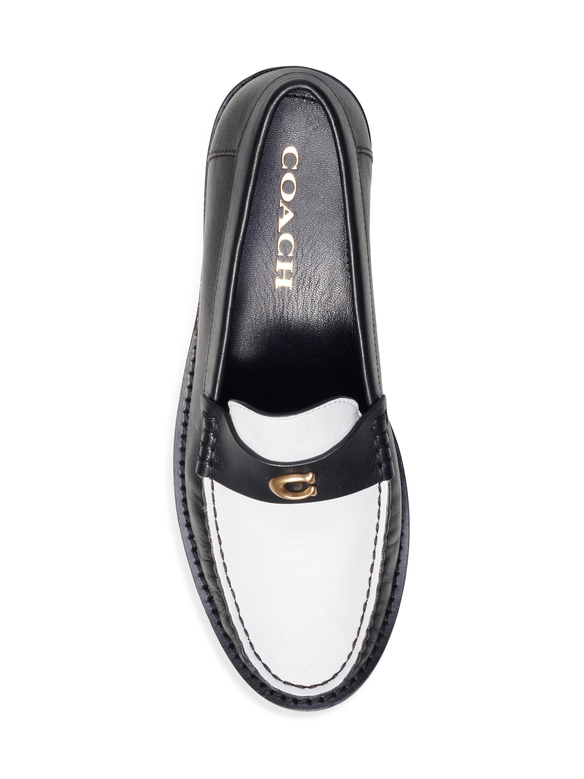 COACH Jolene Colorblocked Leather Loafers | Saks Fifth Avenue