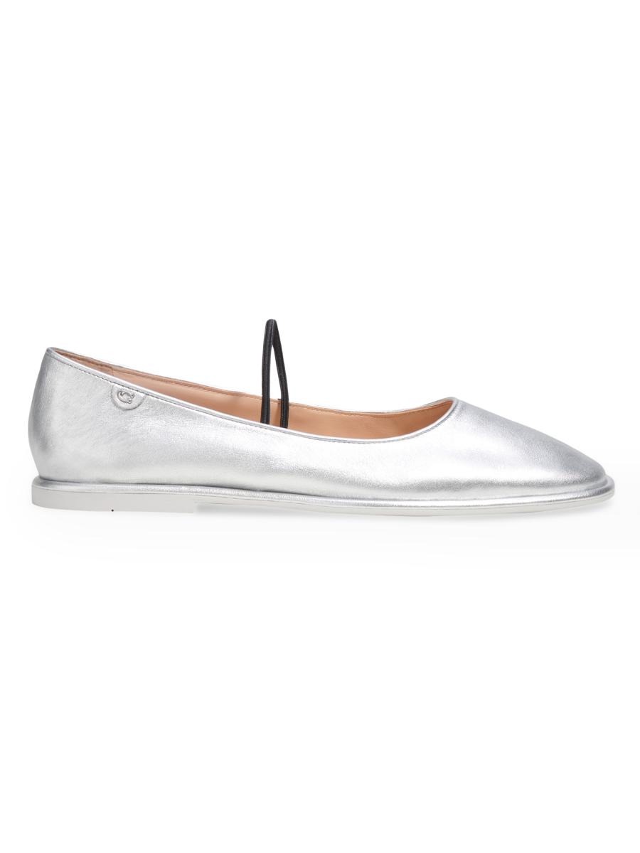 COACH Emilia Metallic Leather Ballet Flats | Saks Fifth Avenue