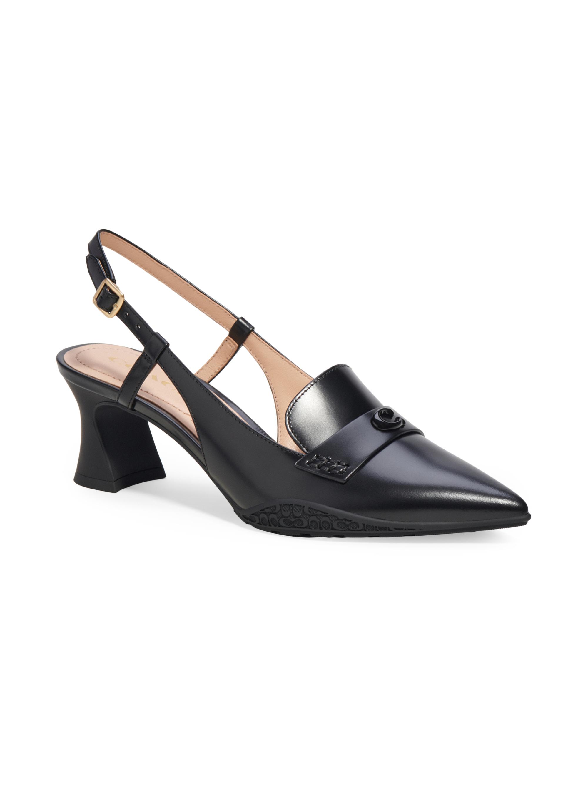 COACH Nikola 57MM Leather Slingback Pumps | Saks Fifth Avenue