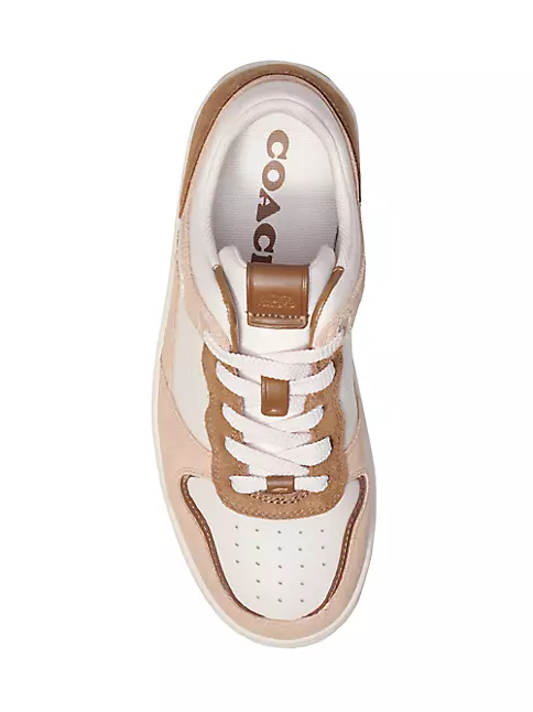 Shop COACH C201 Suede & Leather Low-TopSneakers | Saks Fifth Avenue