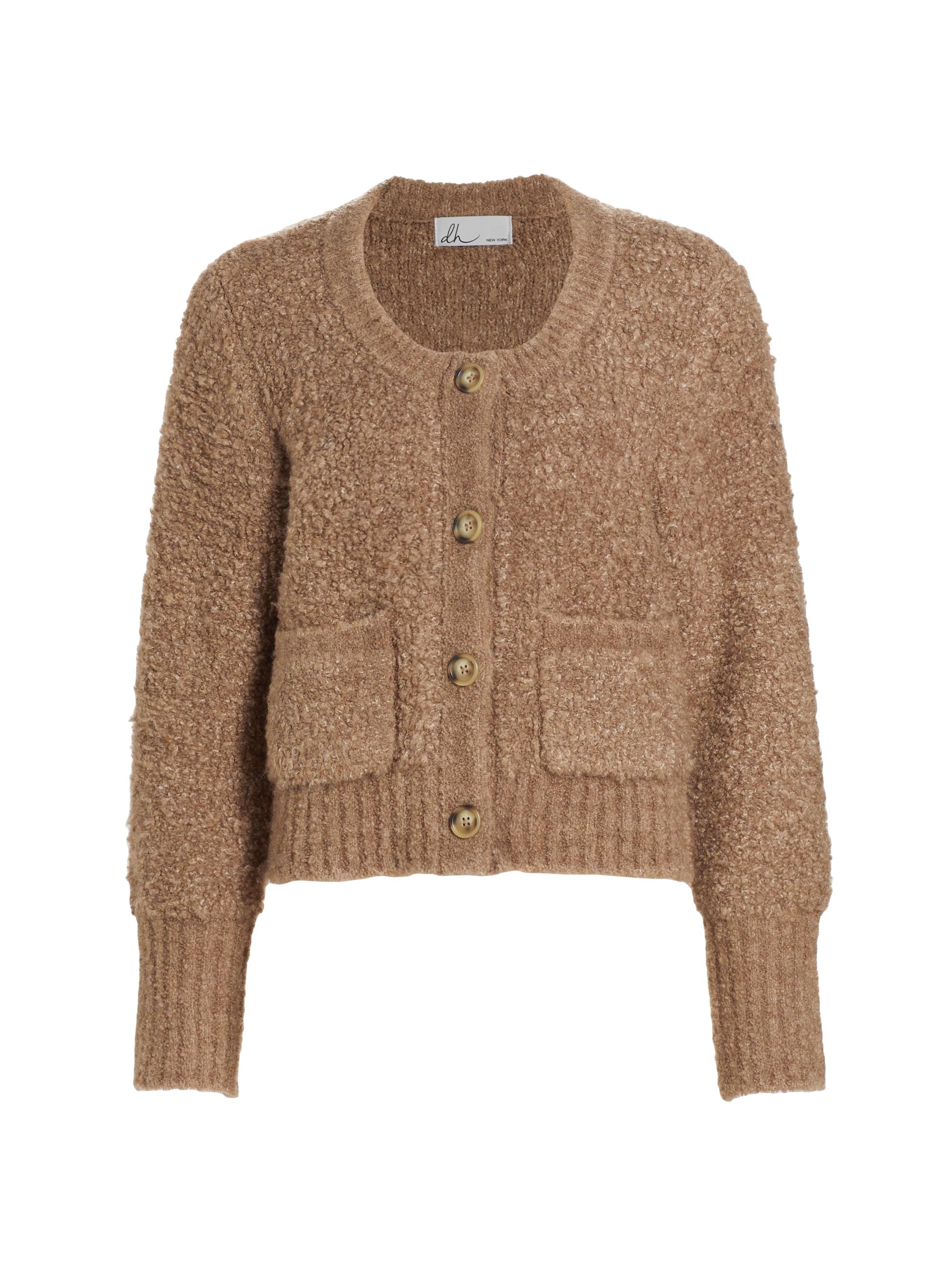 dh New York Women's Adelle Teddy Cardigan - Wheat