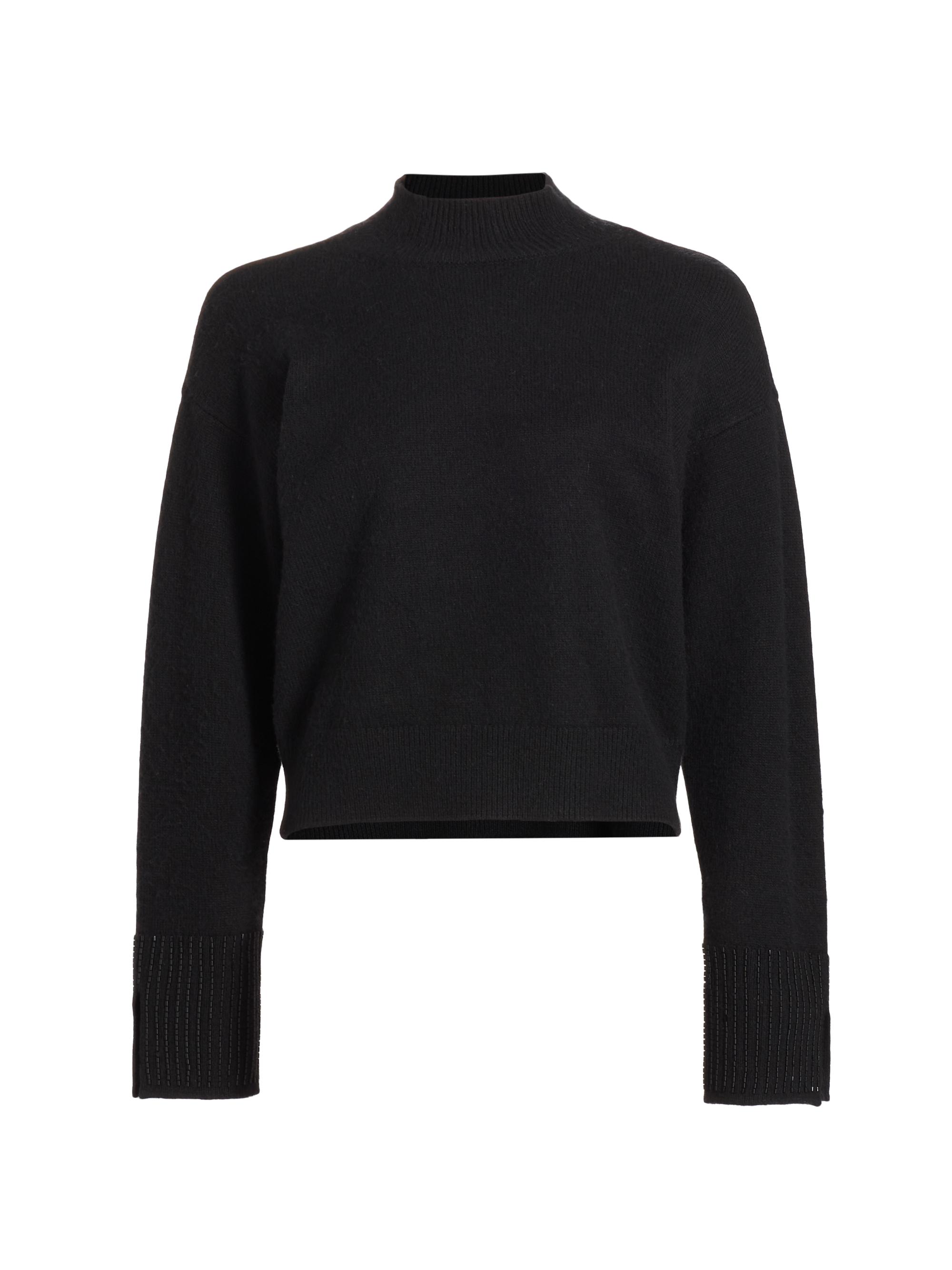 dh New York Women's Lucy Vent Cuff Sweater - Black