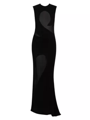 Saks Champagne Evening Gowns