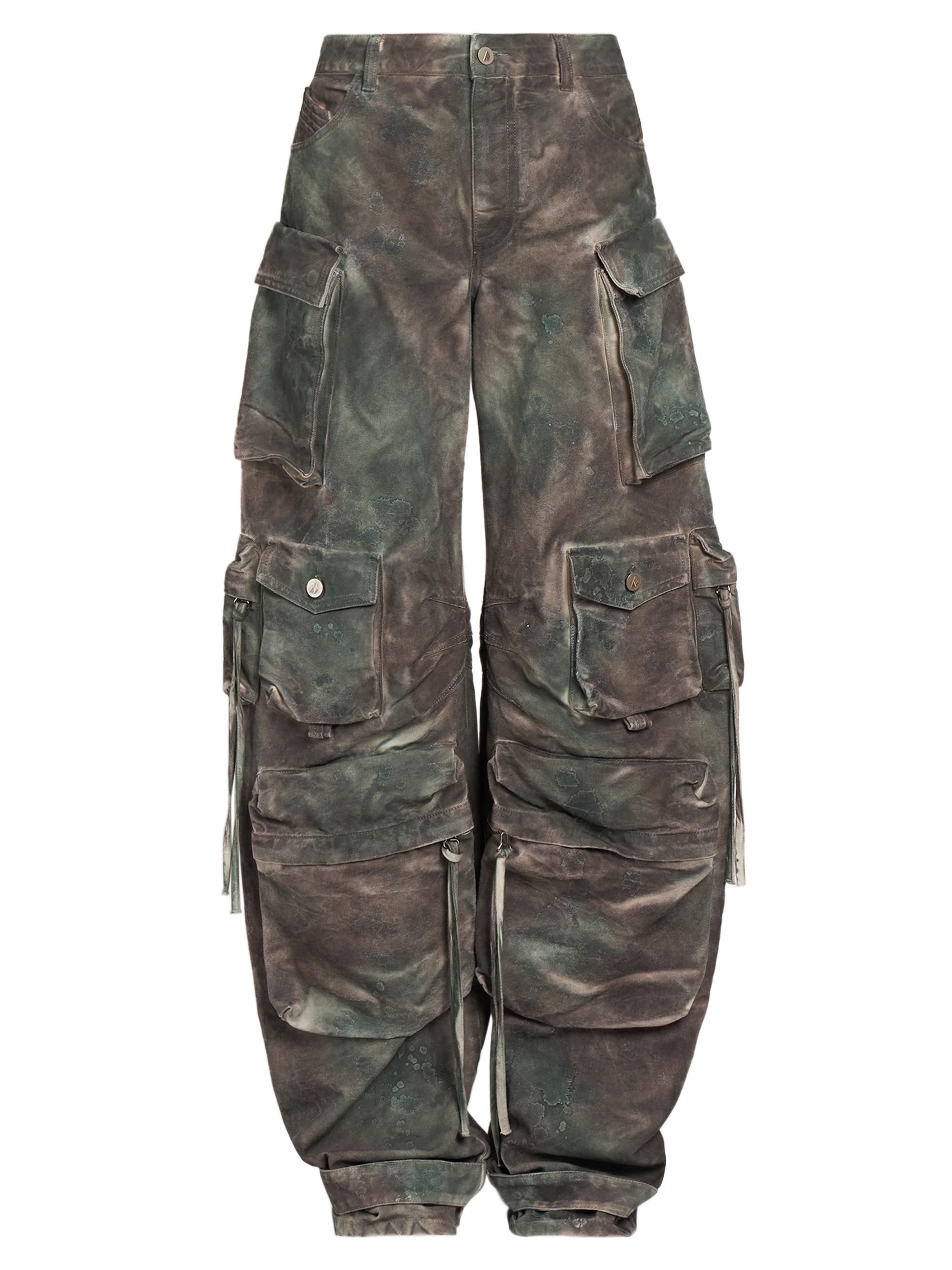 The Attico Camo Cargo Denim Pants | Saks Fifth Avenue