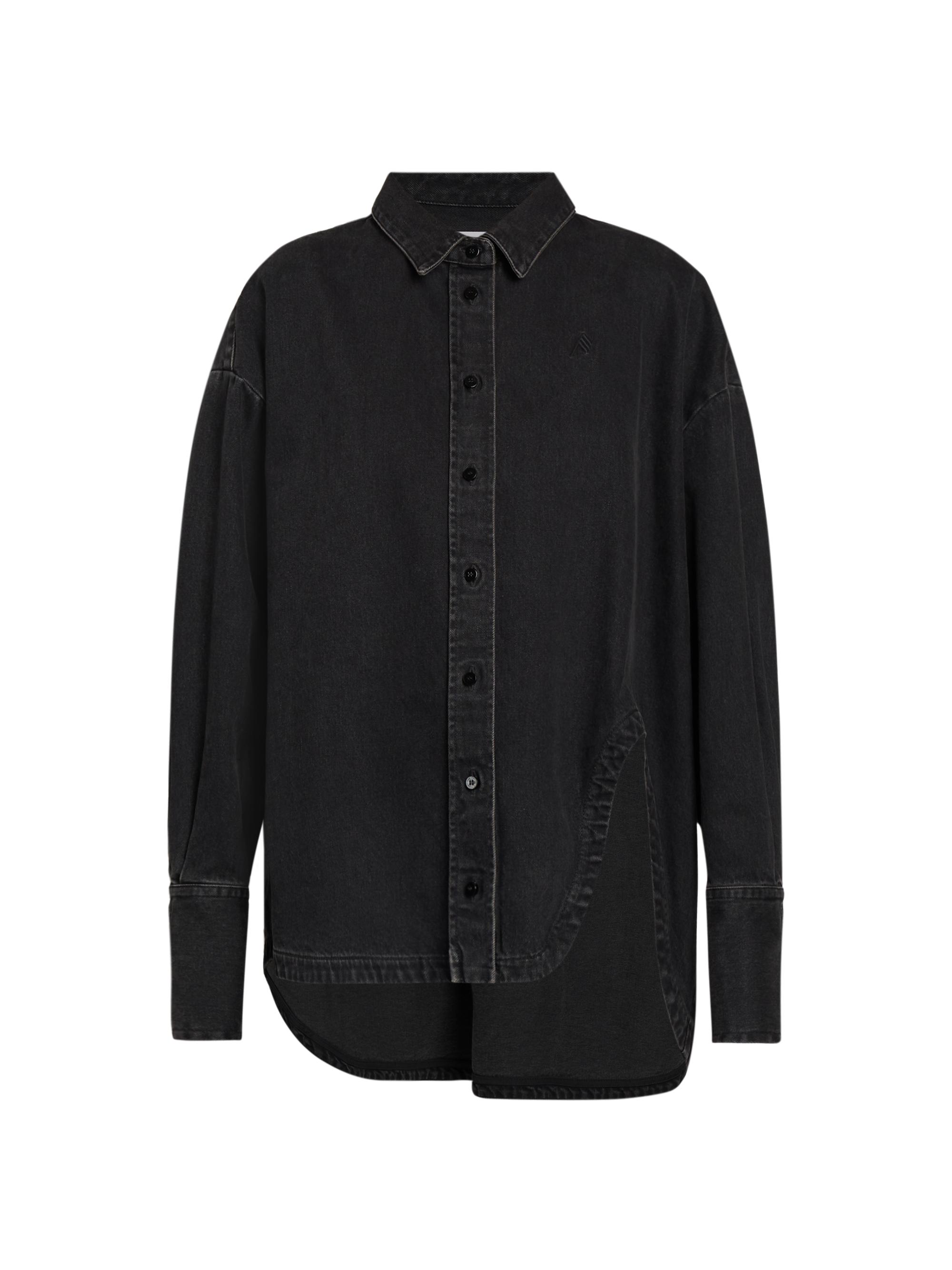 The Attico Women's Oversized Denim Shirt - Black