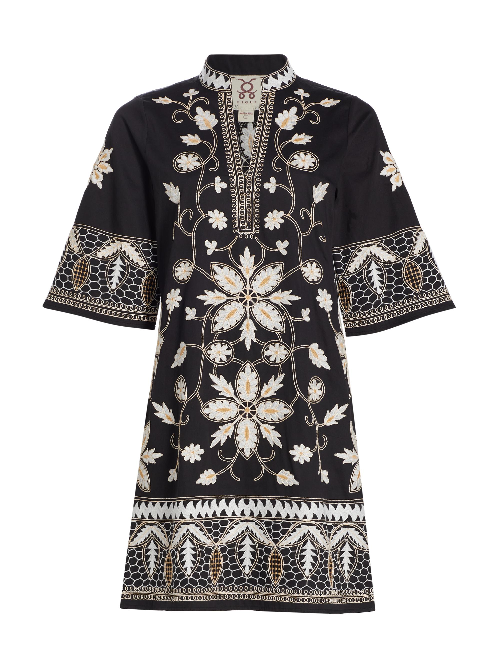 Figue Lynne Floral Embroidered Cotton Dress | Saks Fifth Avenue