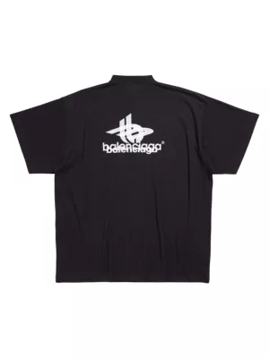 Balenciaga Layered Sports T-Shirt Oversized - Black - Men's - 1 - Cotton
