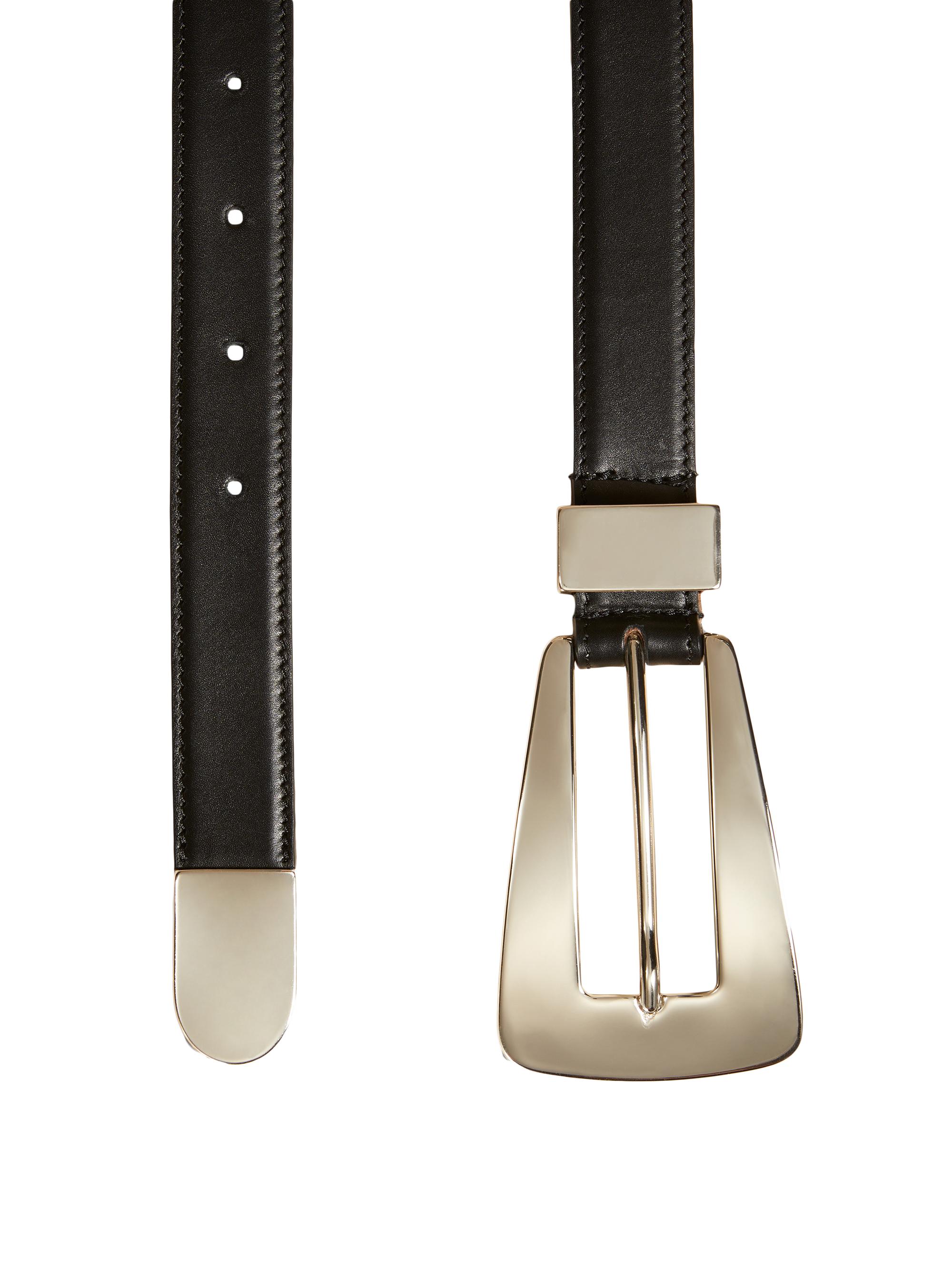 Khaite Lucca Statement Buckle Leather Belt | Saks Fifth Avenue display picture 1