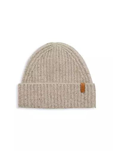 Donegal Rib-Knit Cashmere Beanie
