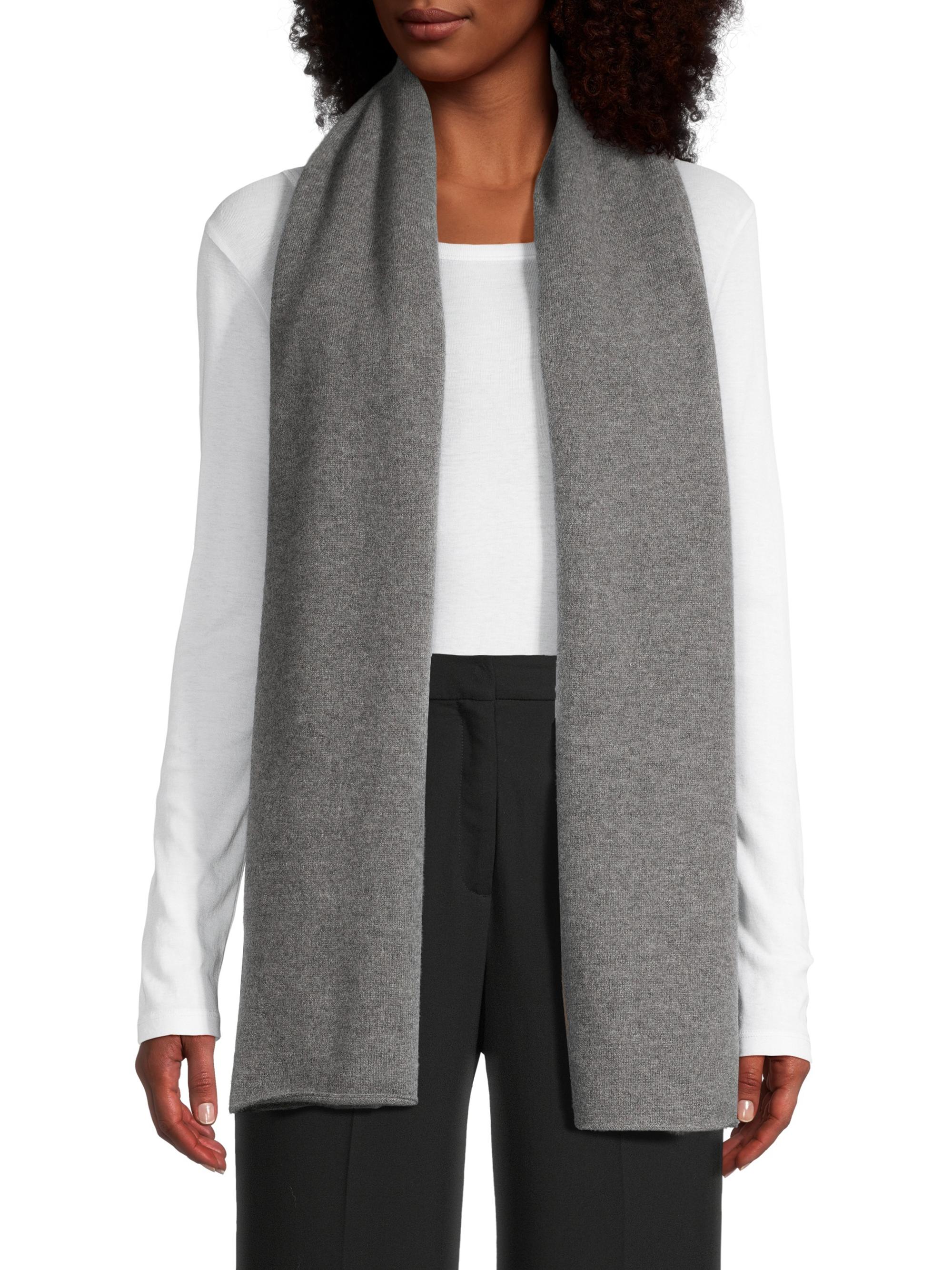 Vince Women's Boiled Cashmere Knit Scarf - Grey Melange