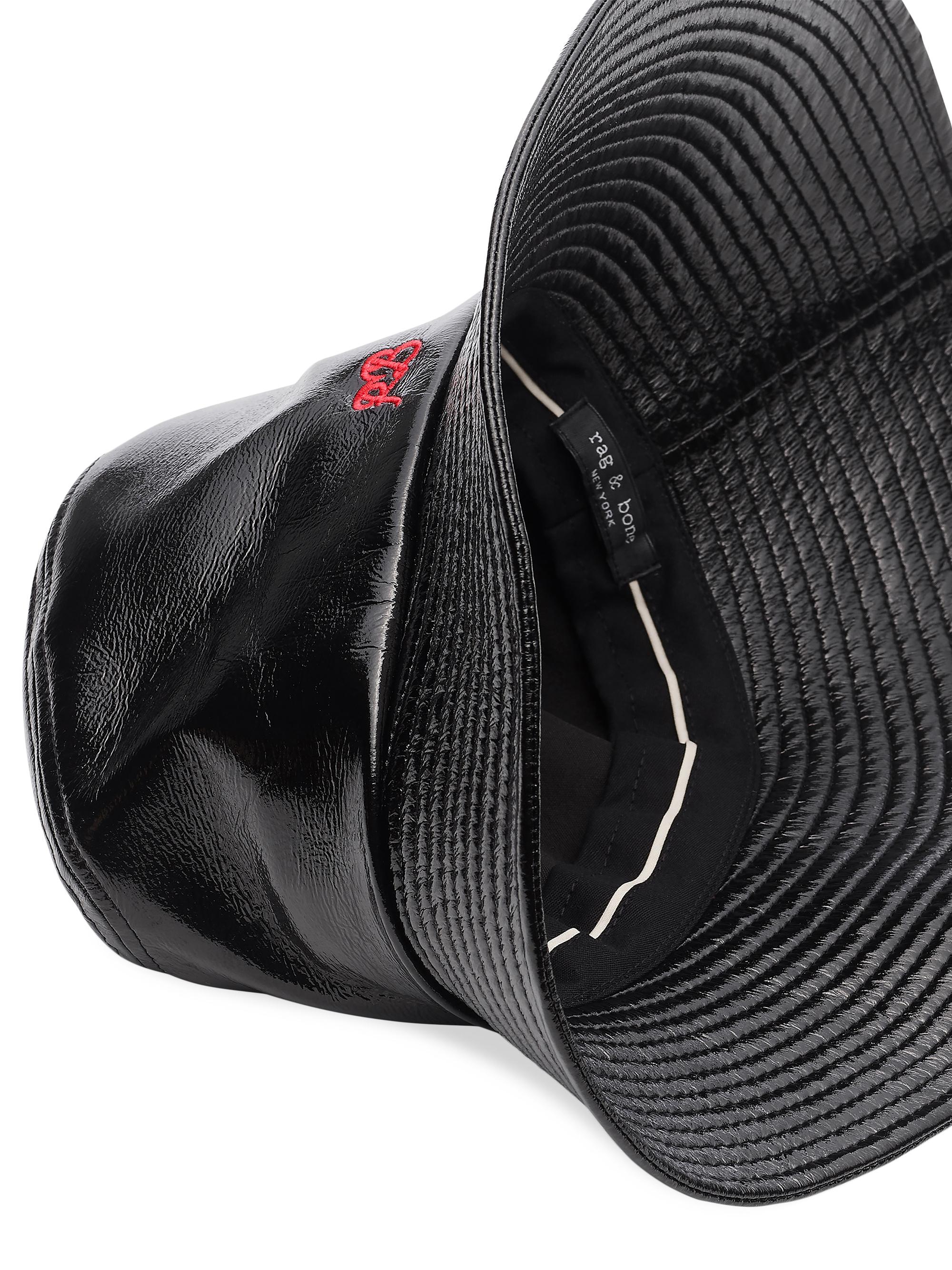 rag & bone Vinyl Rain Fedora Bucket Hat | Saks Fifth Avenue display picture 1