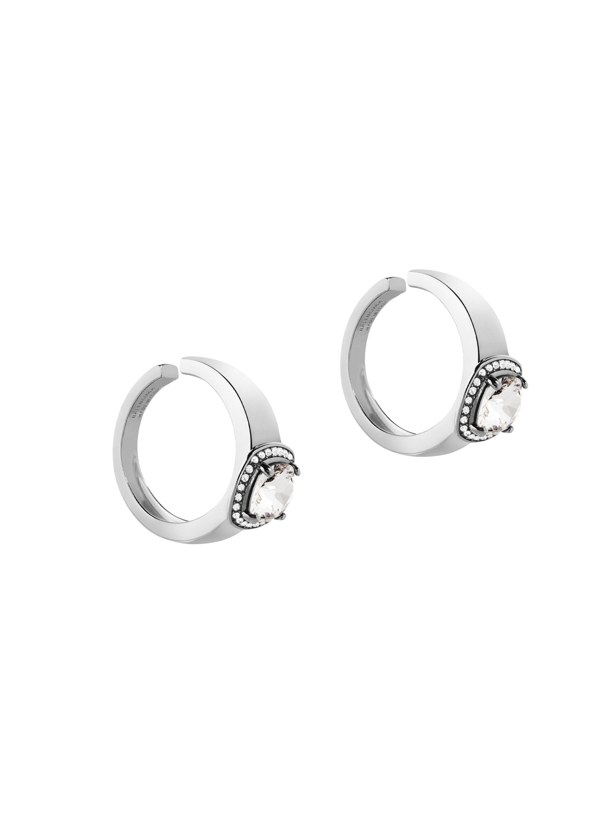 Balenciaga Women's Maxi Solitaire Ear Cuffs - Silver