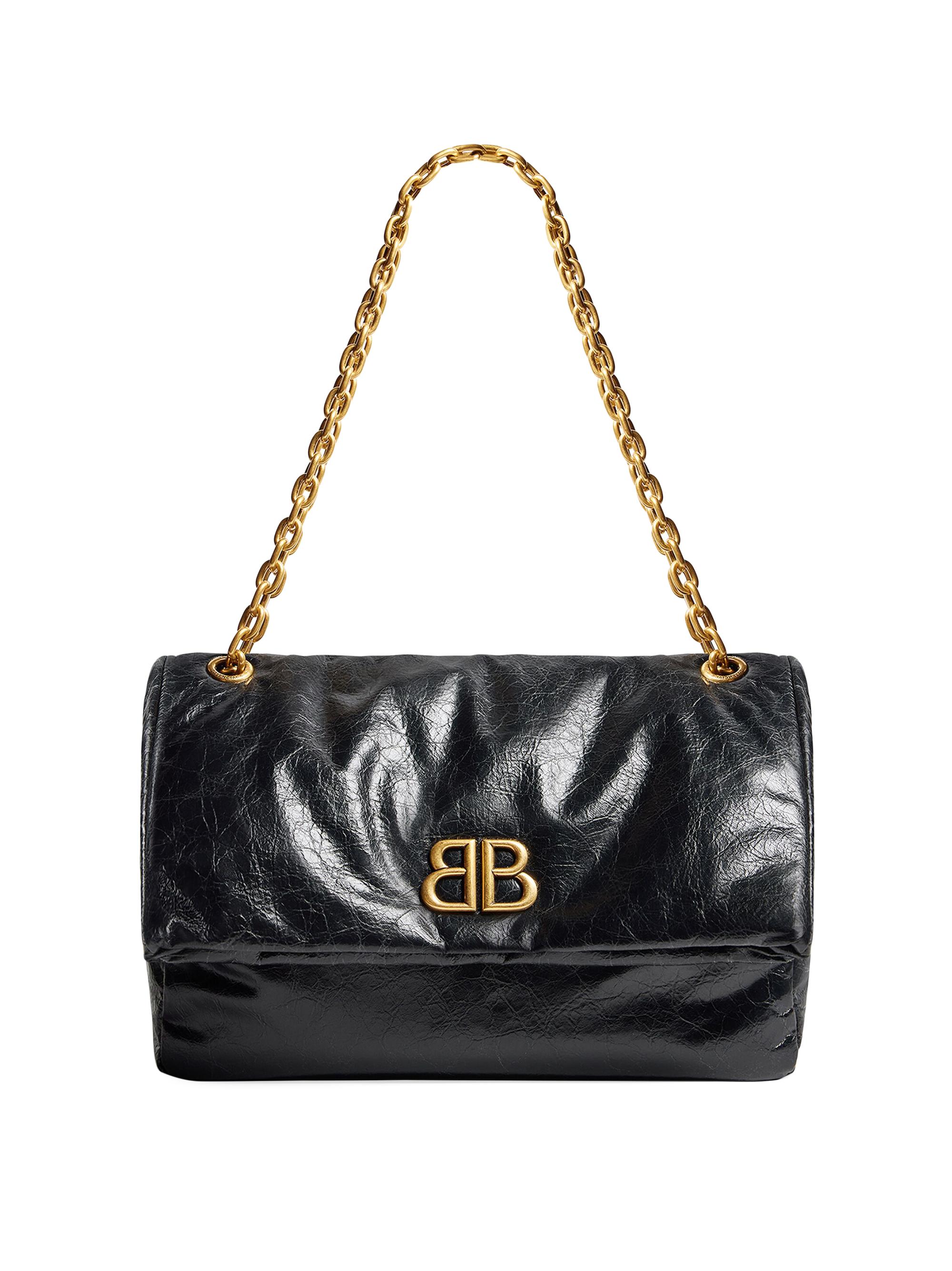 Balenciaga Women's Monaco  Chain Shoulder Bag - Black