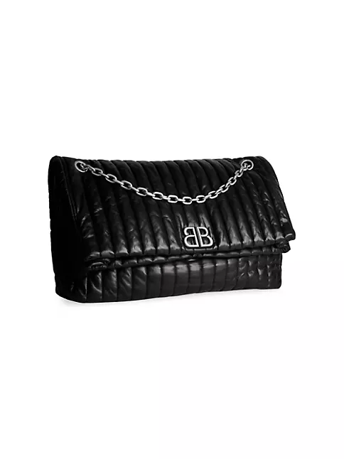 Balenciaga Women's Monaco Large Chain Shoulder Bag - Black