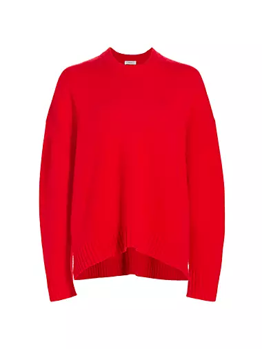 Louis Vuitton Red Sweater Wool Silk Cashmere Knit Men's Top size