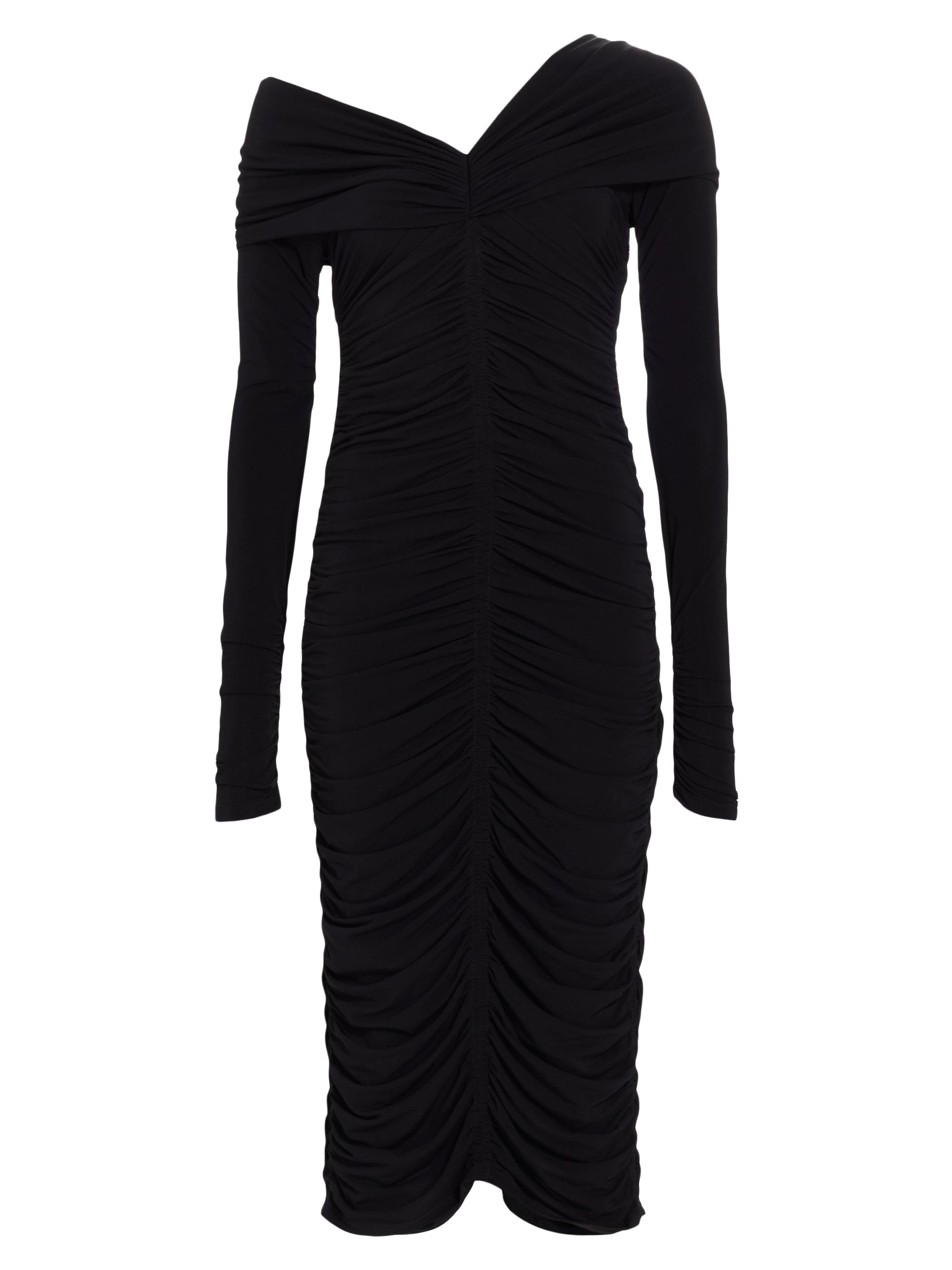 A.L.C. Women's Ruched Jersey Midi-Dress - Black