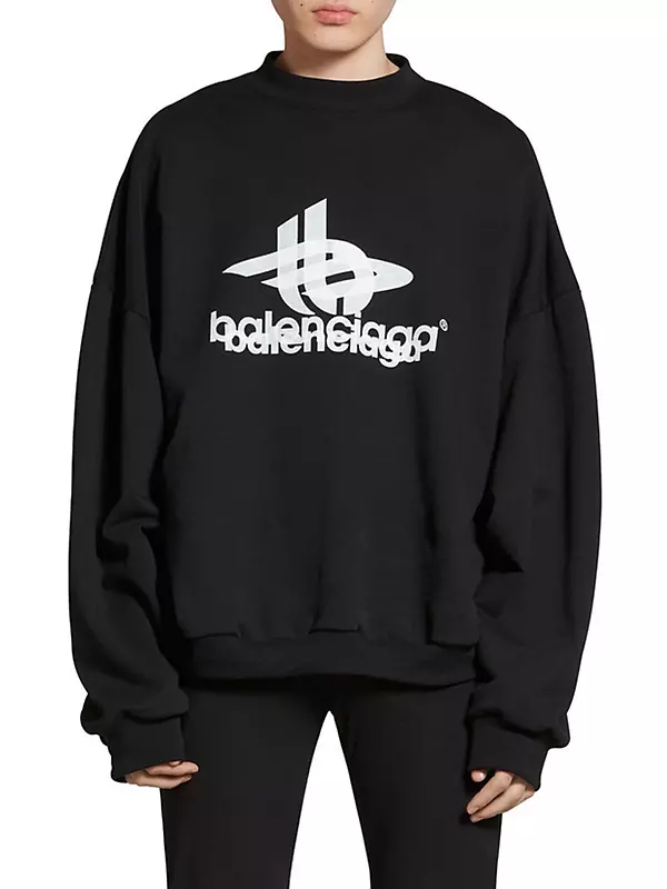 Shop Balenciaga Layered Sports Round Oversized Sweatshirt | Saks 