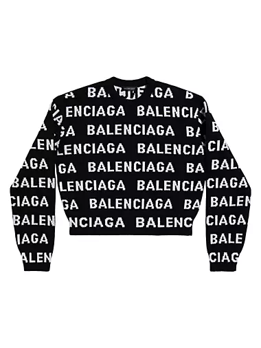Bal Horizontal Allover Cropped Sweater