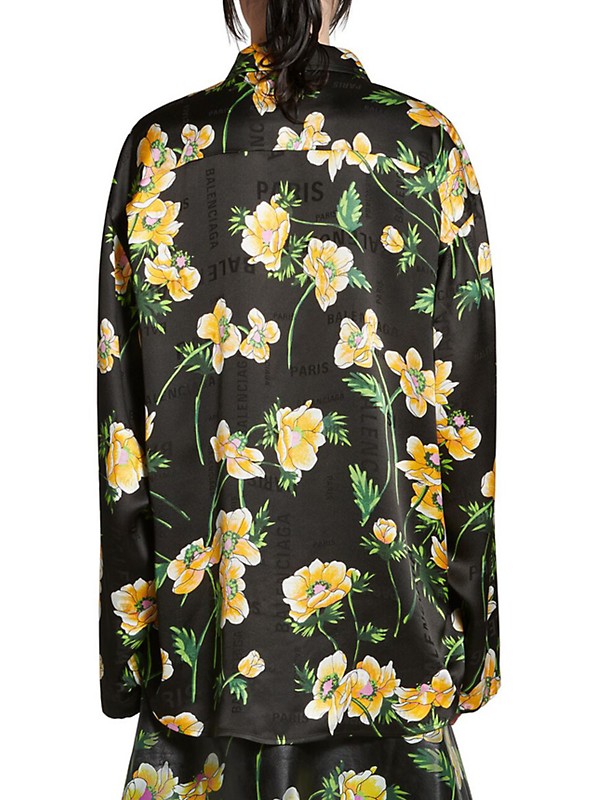 Shop Balenciaga Floral Minimal Shirt Large Fit | Saks Fifth Shop Balenciaga Floral Minimal Shirt Large Fit | Saks Fifth