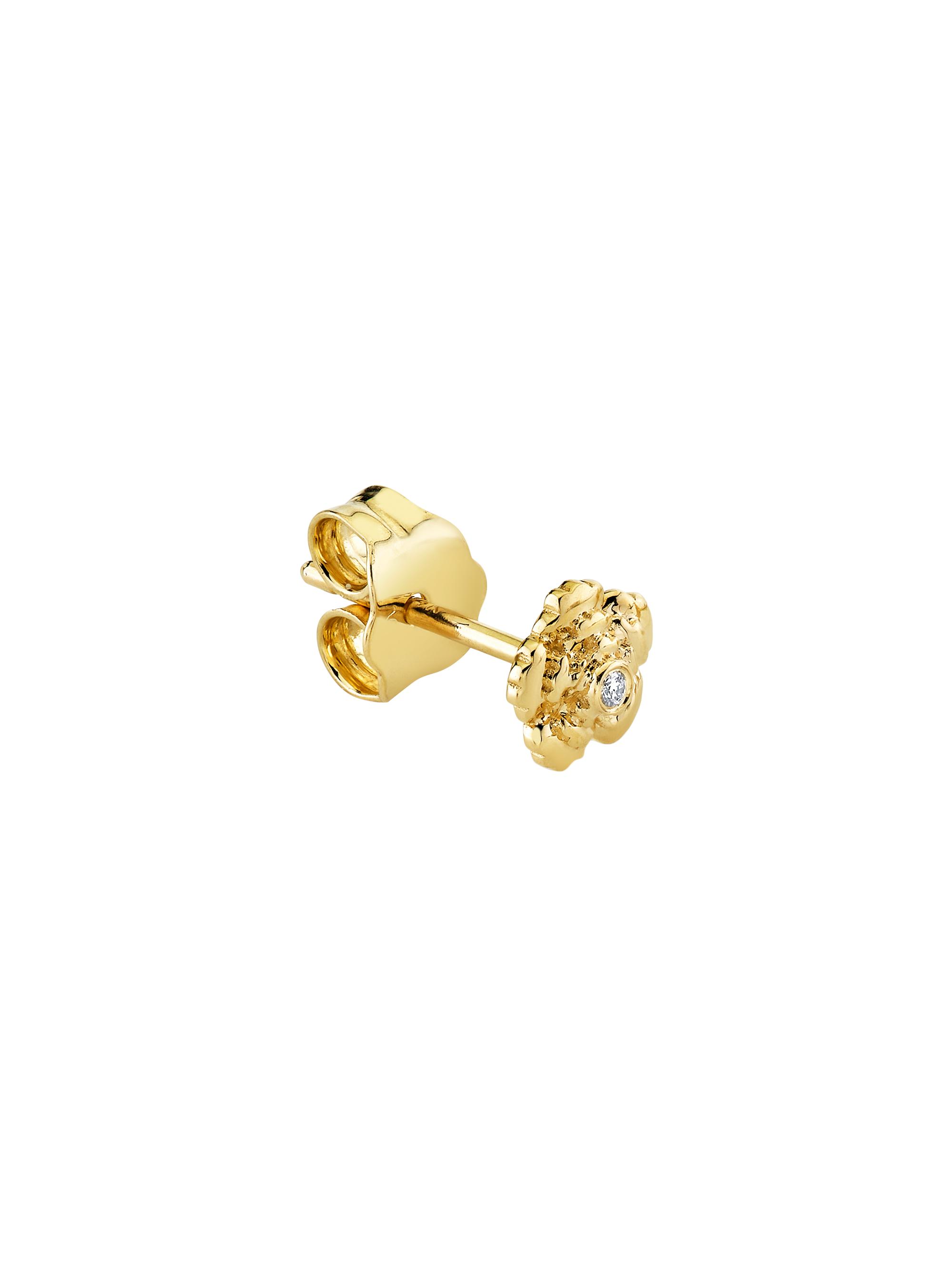 Sydney Evan Women's 14K Yellow Gold & 0.005 TCW Diamond Begonia Stud Earring - Yellow Gold