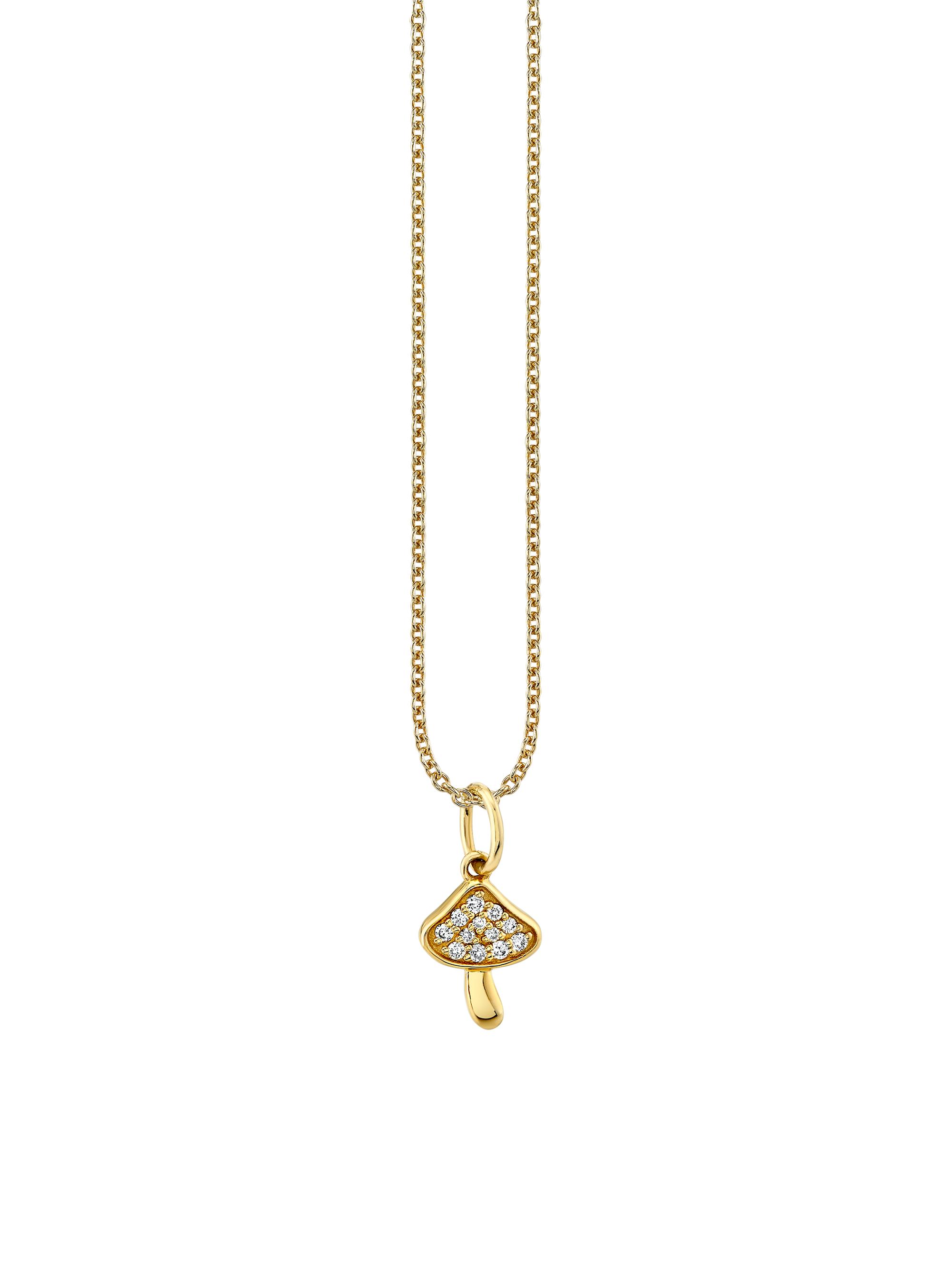 Sydney Evan Women's Tiffany 14K Yellow Gold & 0.053 TCW Diamond Mushroom Pendant Necklace - Yellow Gold