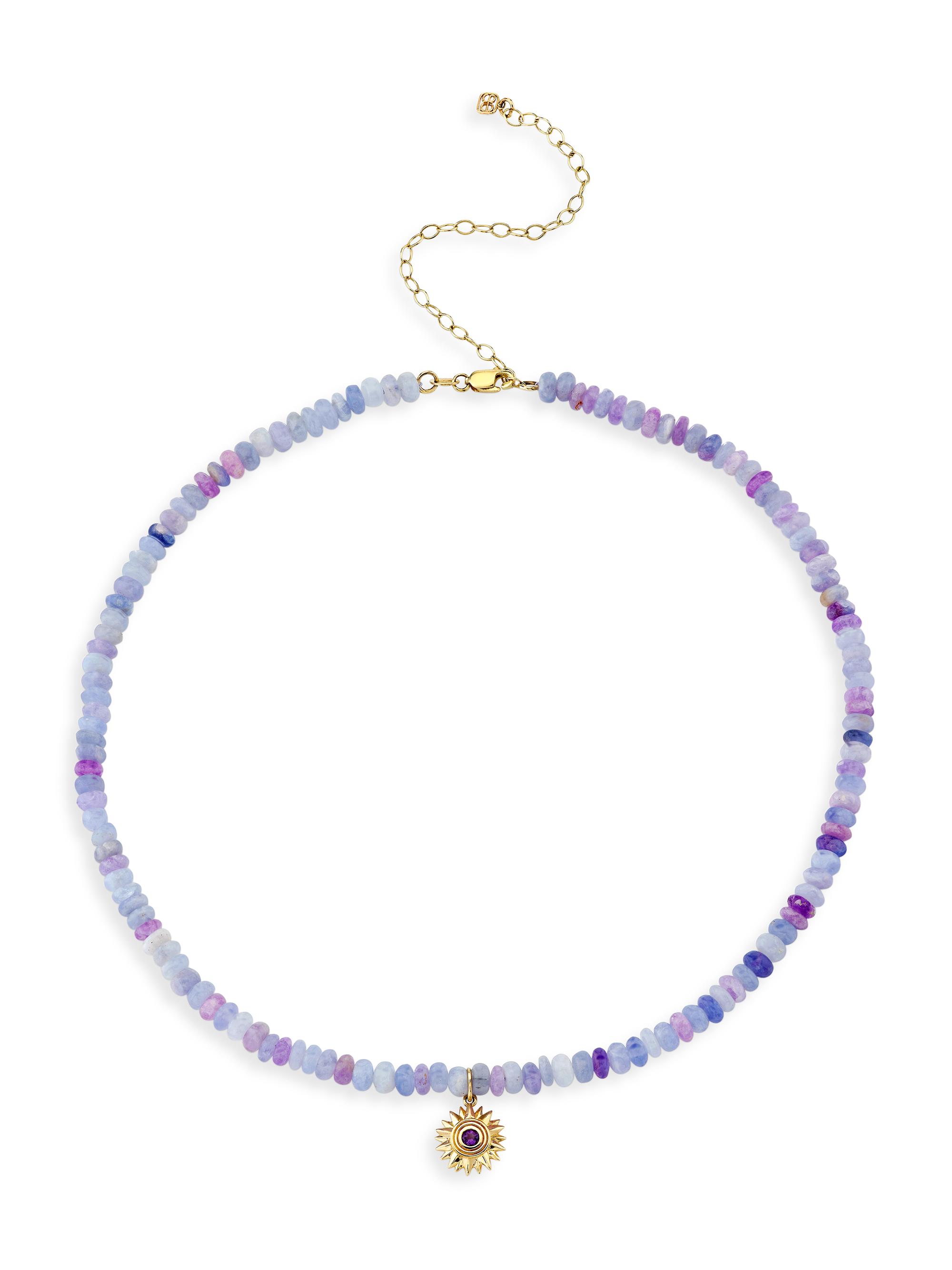 Sydney Evan Women's 14K Yellow Gold & Amethyst Beaded Choker - Yellow Gold