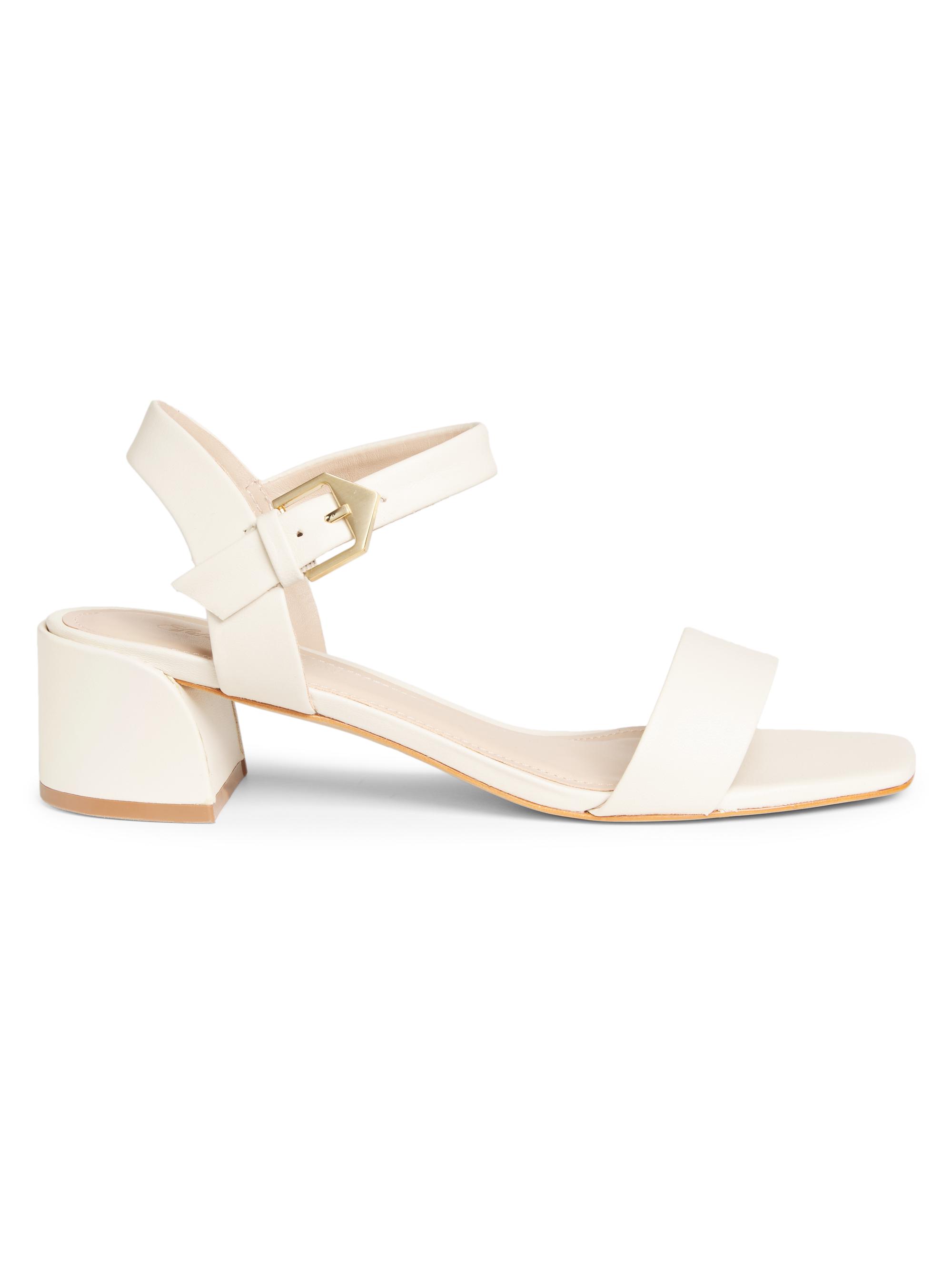 Saks Fifth Avenue Women's COLLECTION 45MM Leather Block-Heel Sandals - Black