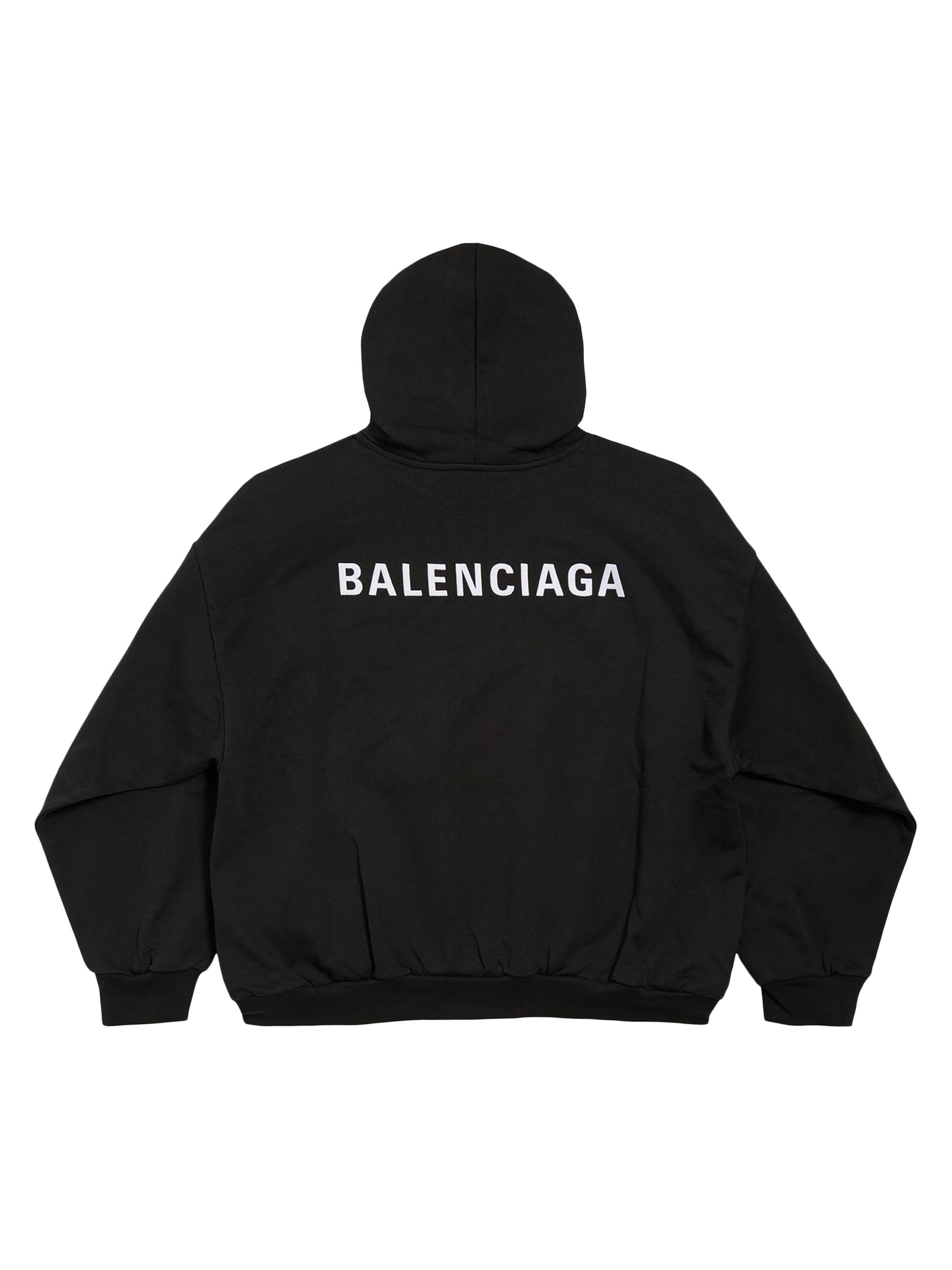 BALENCIAGA ブラック フーディ Balenciaga Back Medium Fit Hoodie | Saks Fifth Avenue