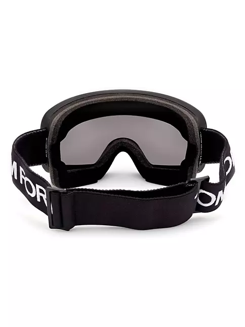 Tom Ford Men's Shield Ski Goggles - Matte Black Smoke Mirror One-Size