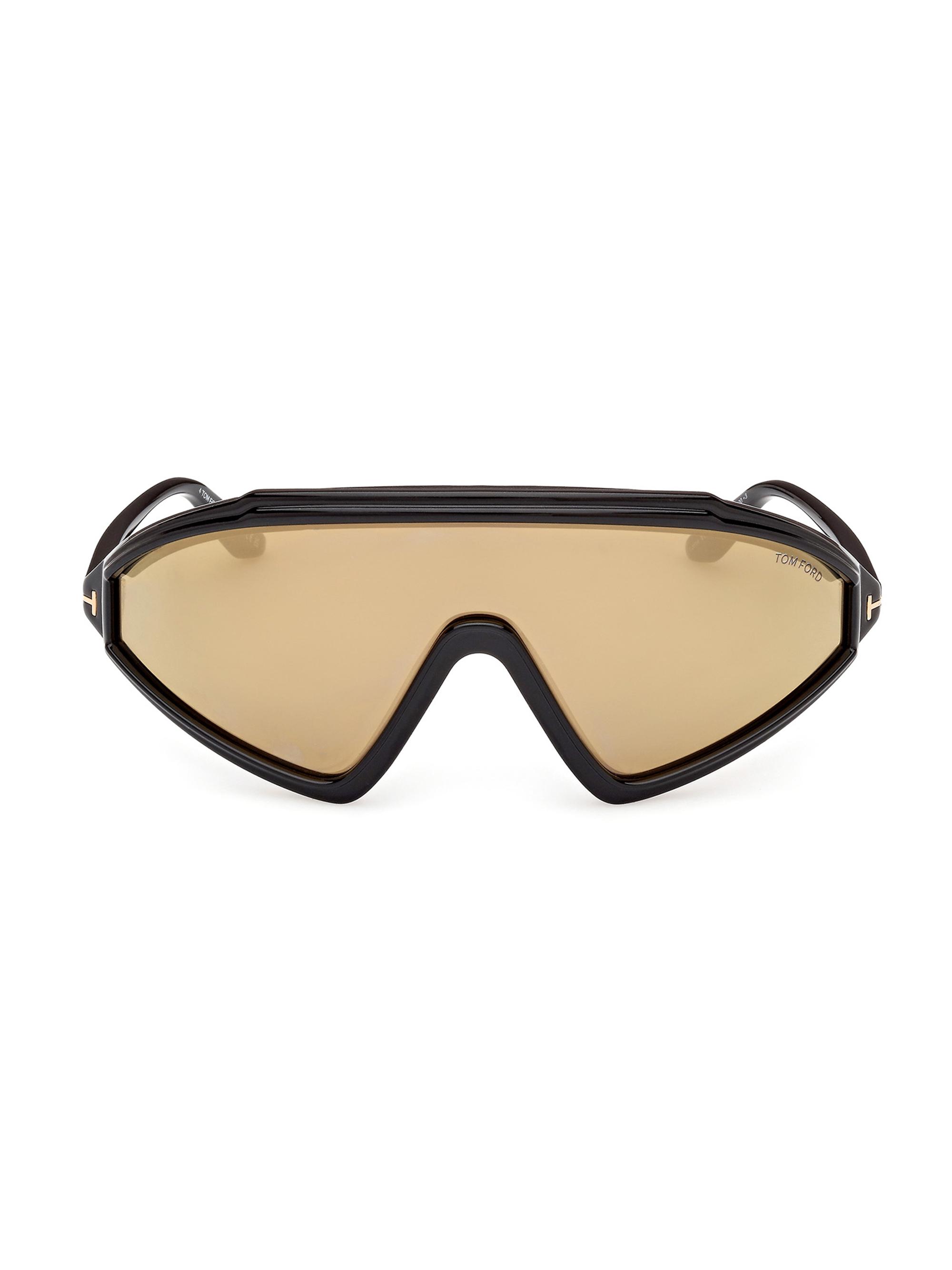 TOM FORD Men's Lorna Shield Sunglasses - Shiny Black Smoke Mirror