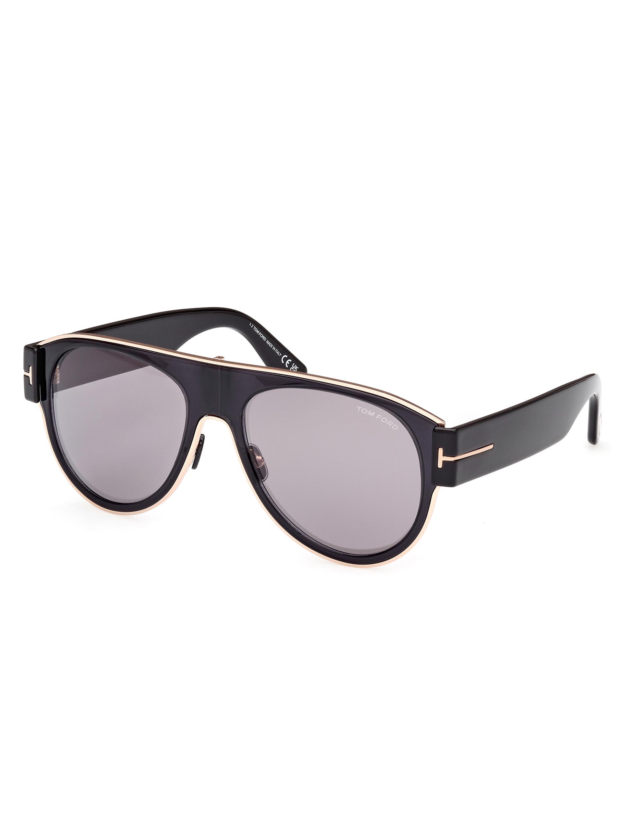 TOM FORD Men's Lyle 58MM Pilot Sunglasses - Rose Gold Smoke Flash