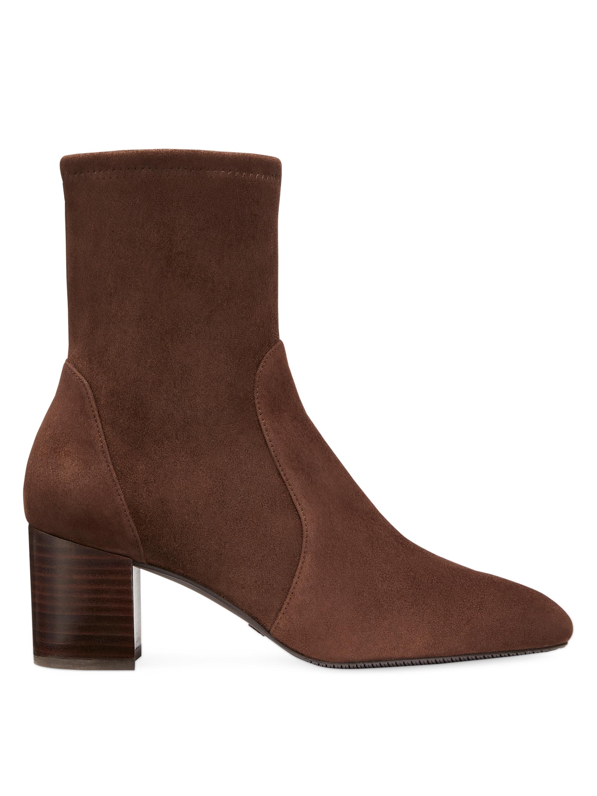 Stuart Weitzman Women's Yuliana 60MM Suede Ankle Boots - Walnut
