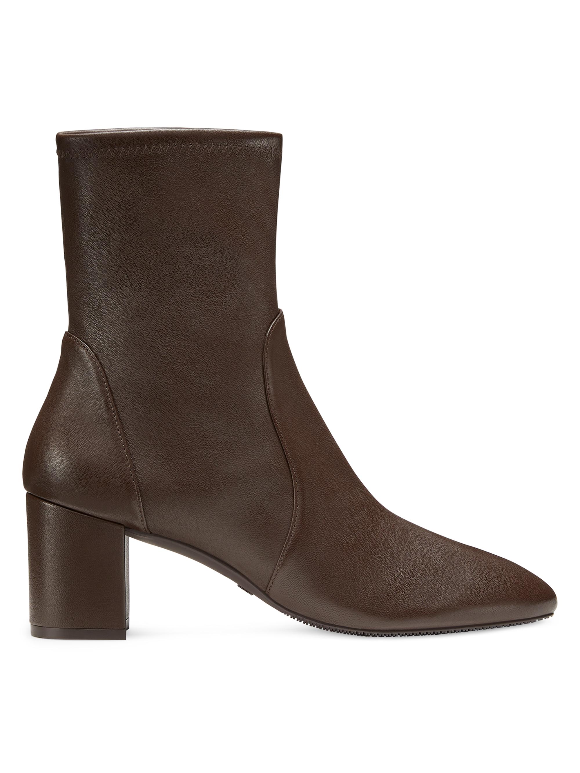 Stuart Weitzman Women's Yuliana 60MM Nappa Leather Boots - Walnut Dark Brown