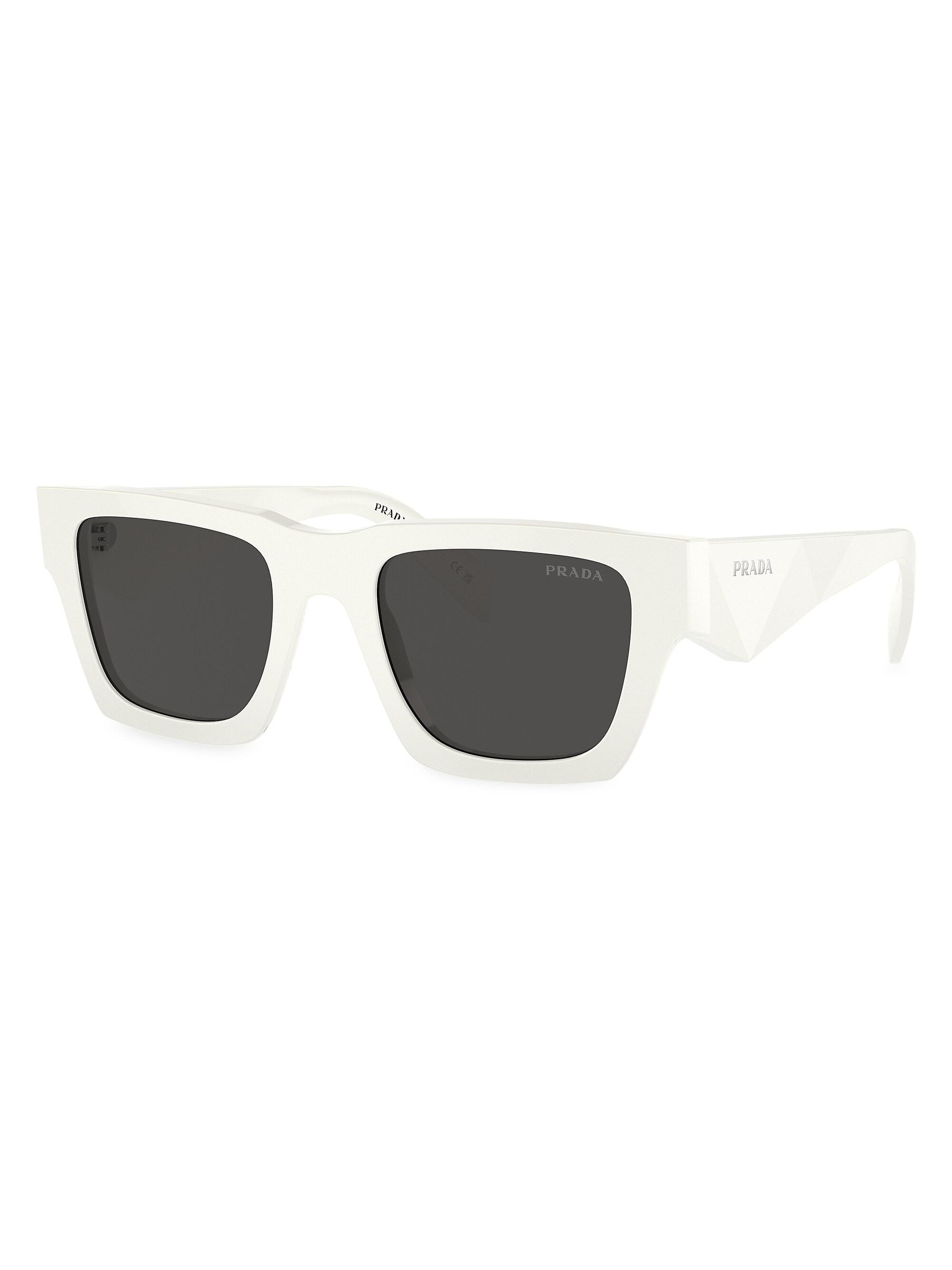 Prada Symbole 49MM Rectangle Sunglasses | Saks Fifth Avenue
