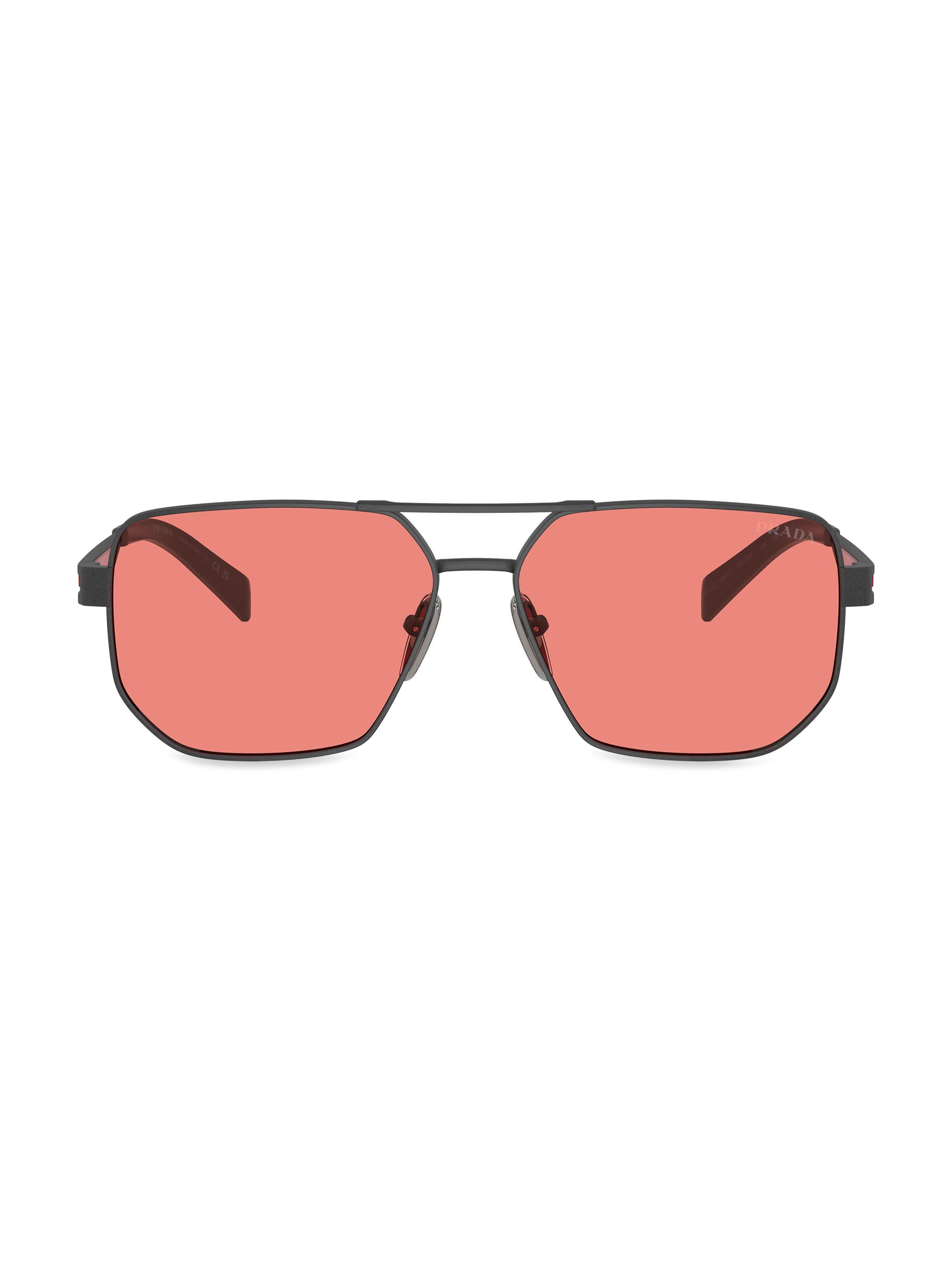 Prada Linea Rossa 0PS 51ZS 59MM Aviator Sunglasses | Saks Fifth Avenue