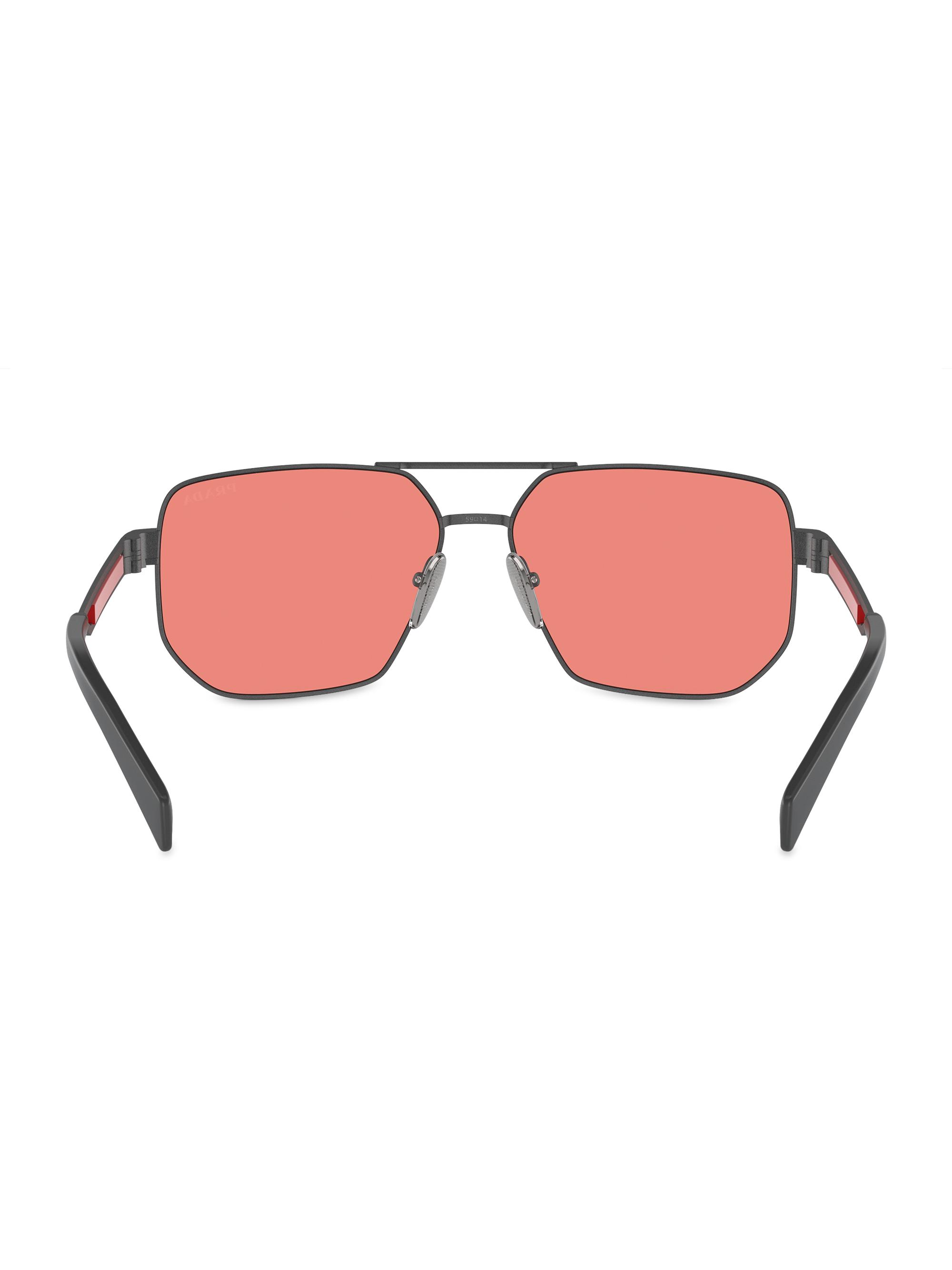 Prada Linea Rossa 0PS 51ZS 59MM Aviator Sunglasses | Saks Fifth Avenue