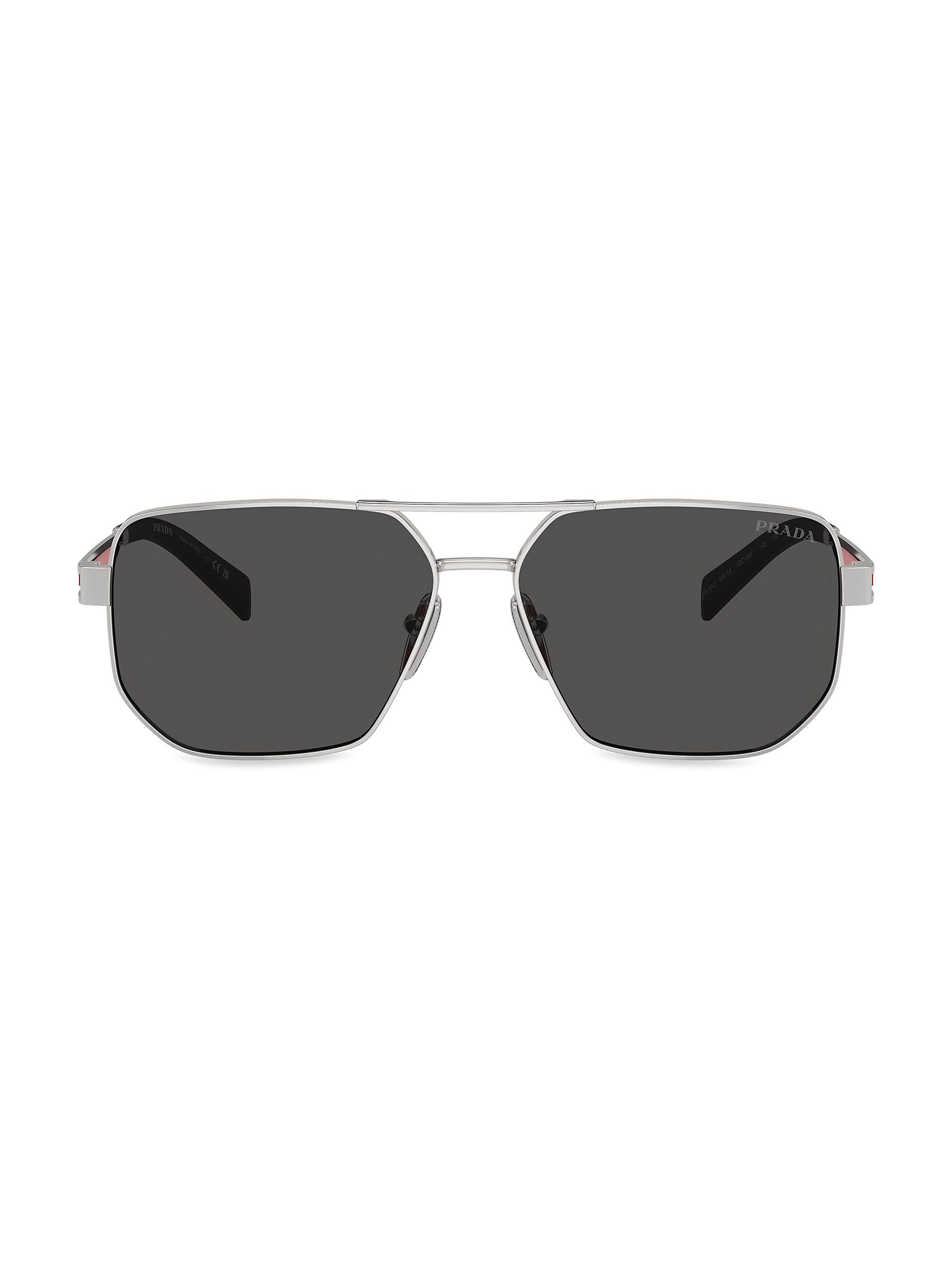 Prada Linea Rossa 0PS 51ZS 59MM Aviator Sunglasses | Saks Fifth Avenue