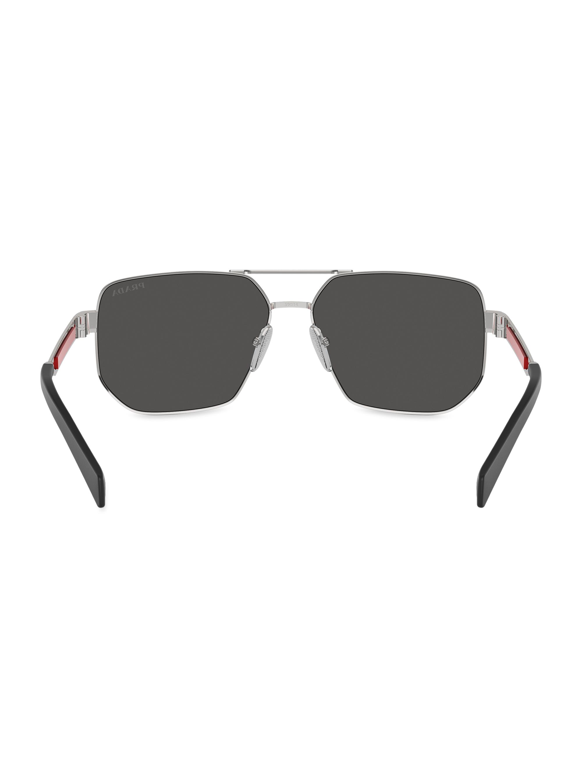 Prada Linea Rossa 0PS 51ZS 59MM Aviator Sunglasses | Saks Fifth Avenue