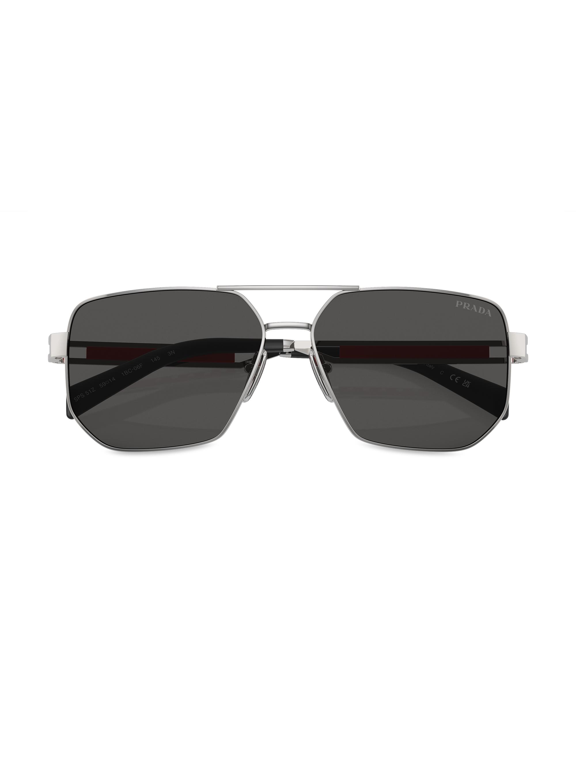 Prada Linea Rossa 0PS 51ZS 59MM Aviator Sunglasses | Saks Fifth Avenue