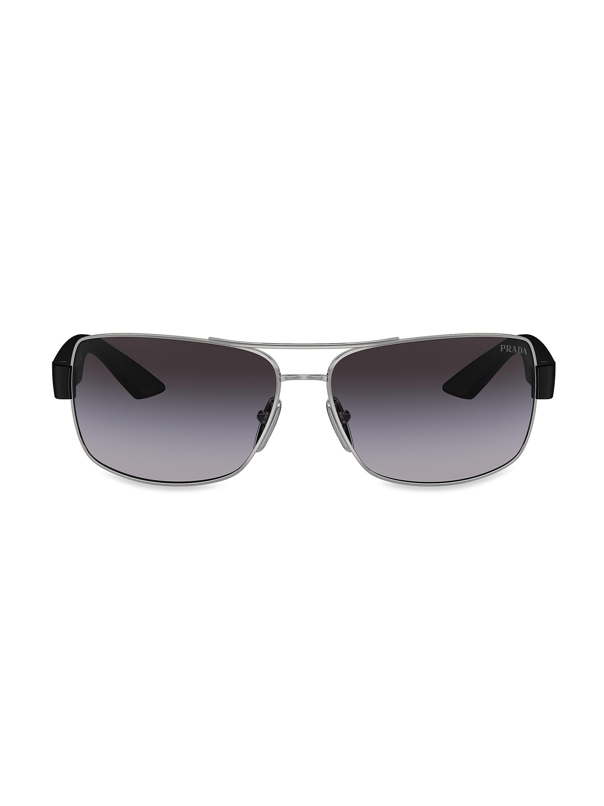 Prada Linea Rossa 65MM 50ZS Pillow Sunglasses | Saks Fifth Avenue