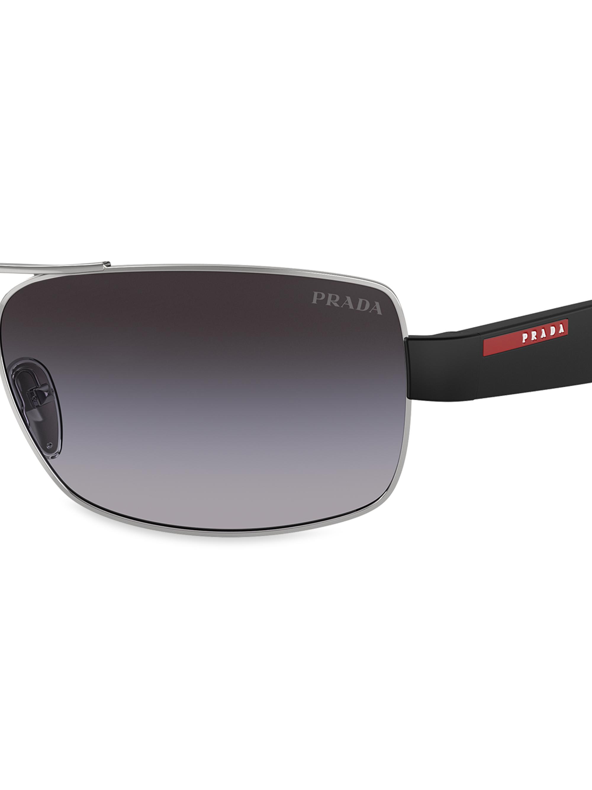 Prada Linea Rossa 65MM 50ZS Pillow Sunglasses | Saks Fifth Avenue