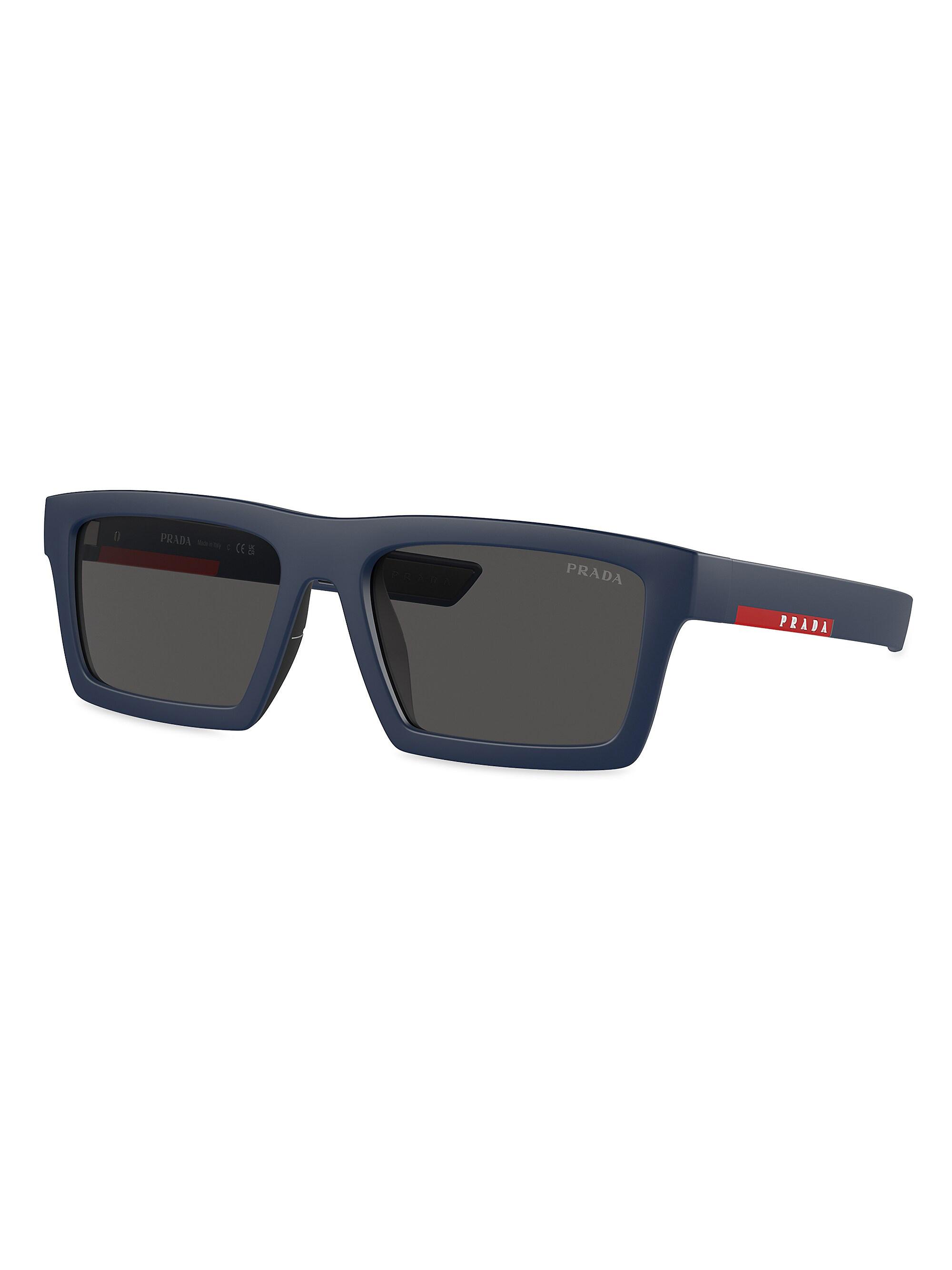 Prada Linea Rossa 55MM Rectangular Sunglasses | Saks Fifth Avenue