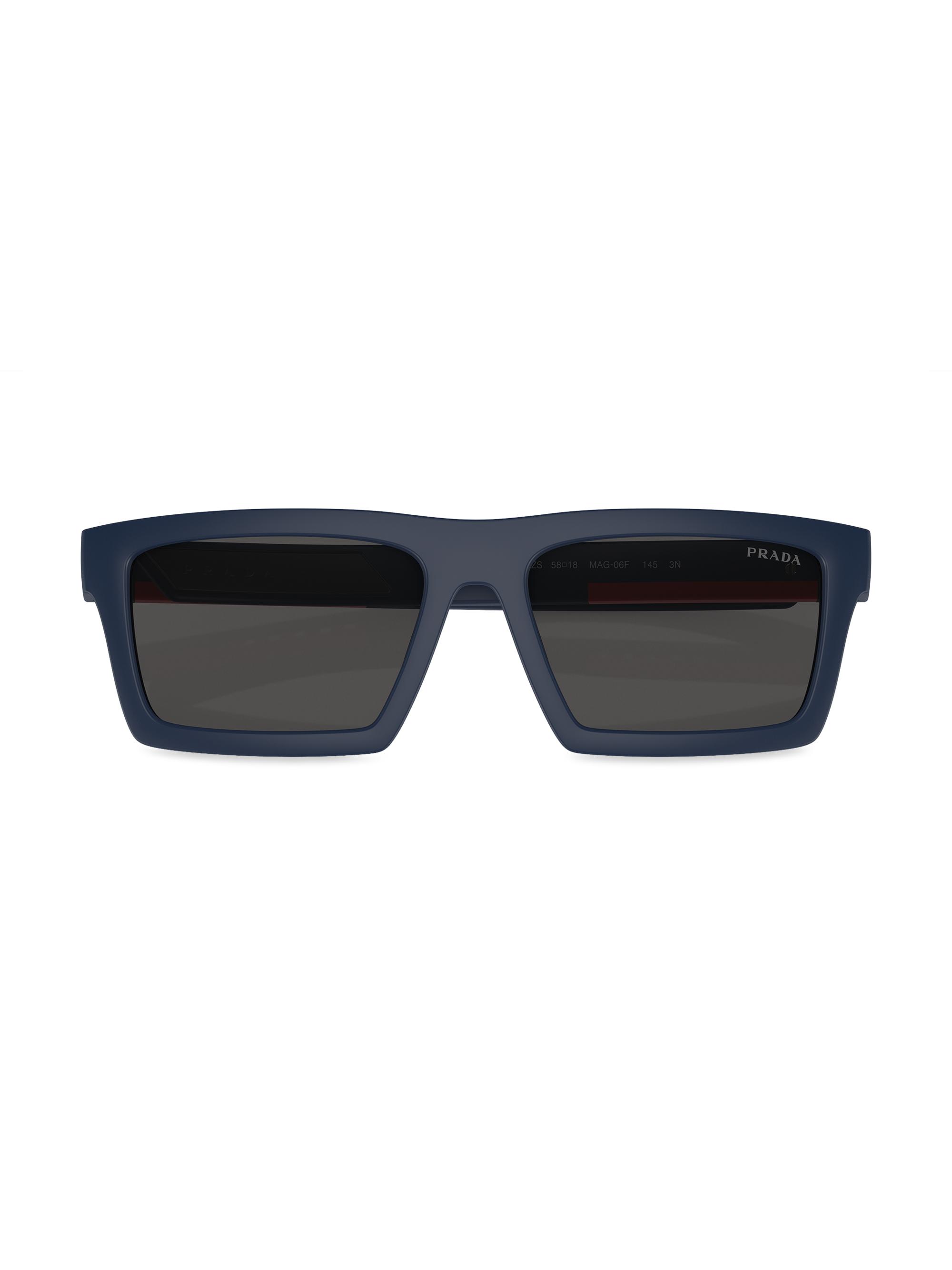 Prada Linea Rossa 55MM Rectangular Sunglasses | Saks Fifth Avenue
