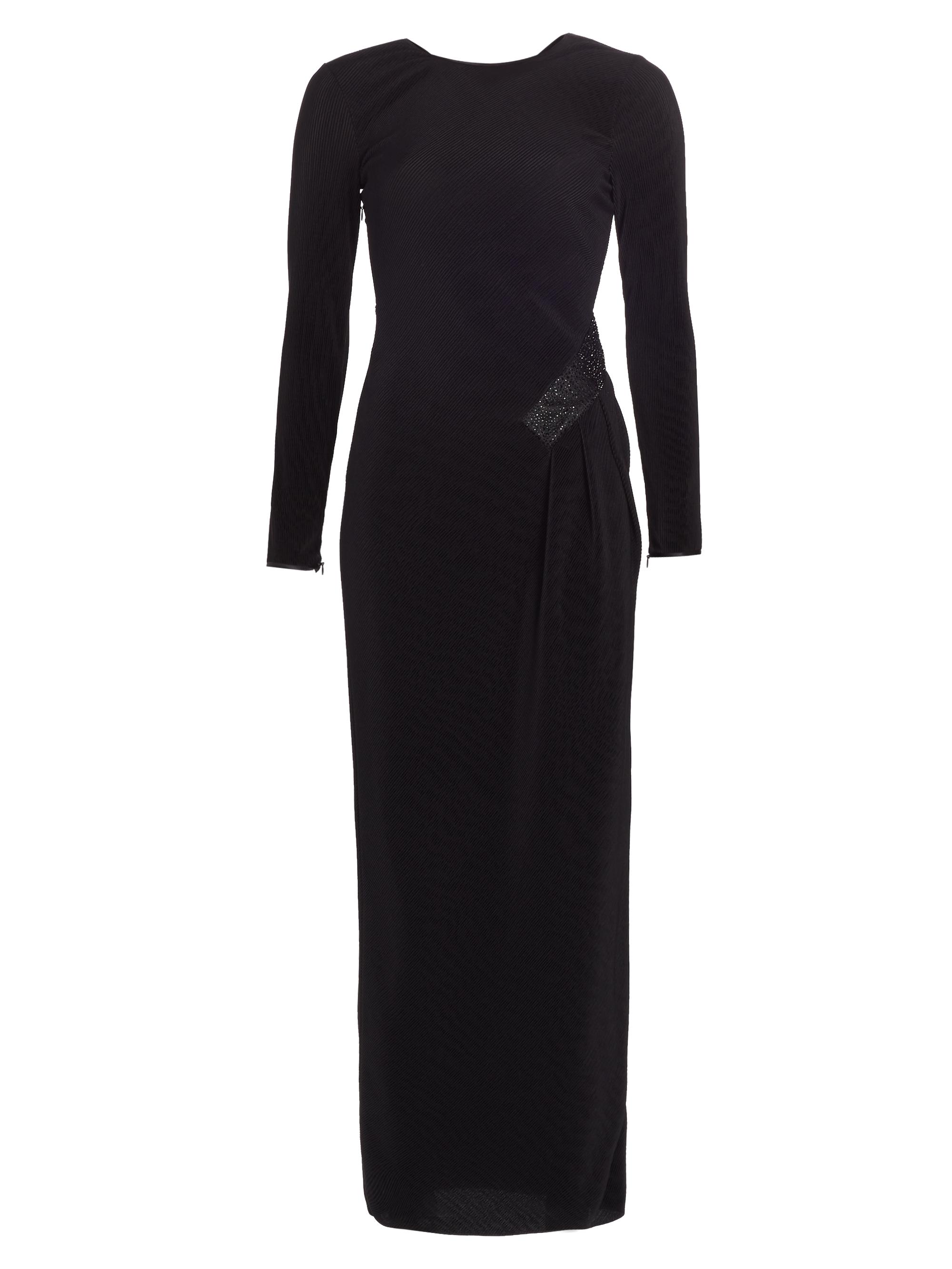 Giorgio Armani Women's Embellished Pleated Jersey Gown - Black
