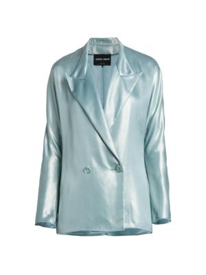 Giorgio Armani peak-lapels short-sleeves shirt - Neutrals