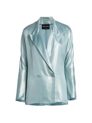 Giorgio Armani peak-lapels short-sleeves shirt - Neutrals